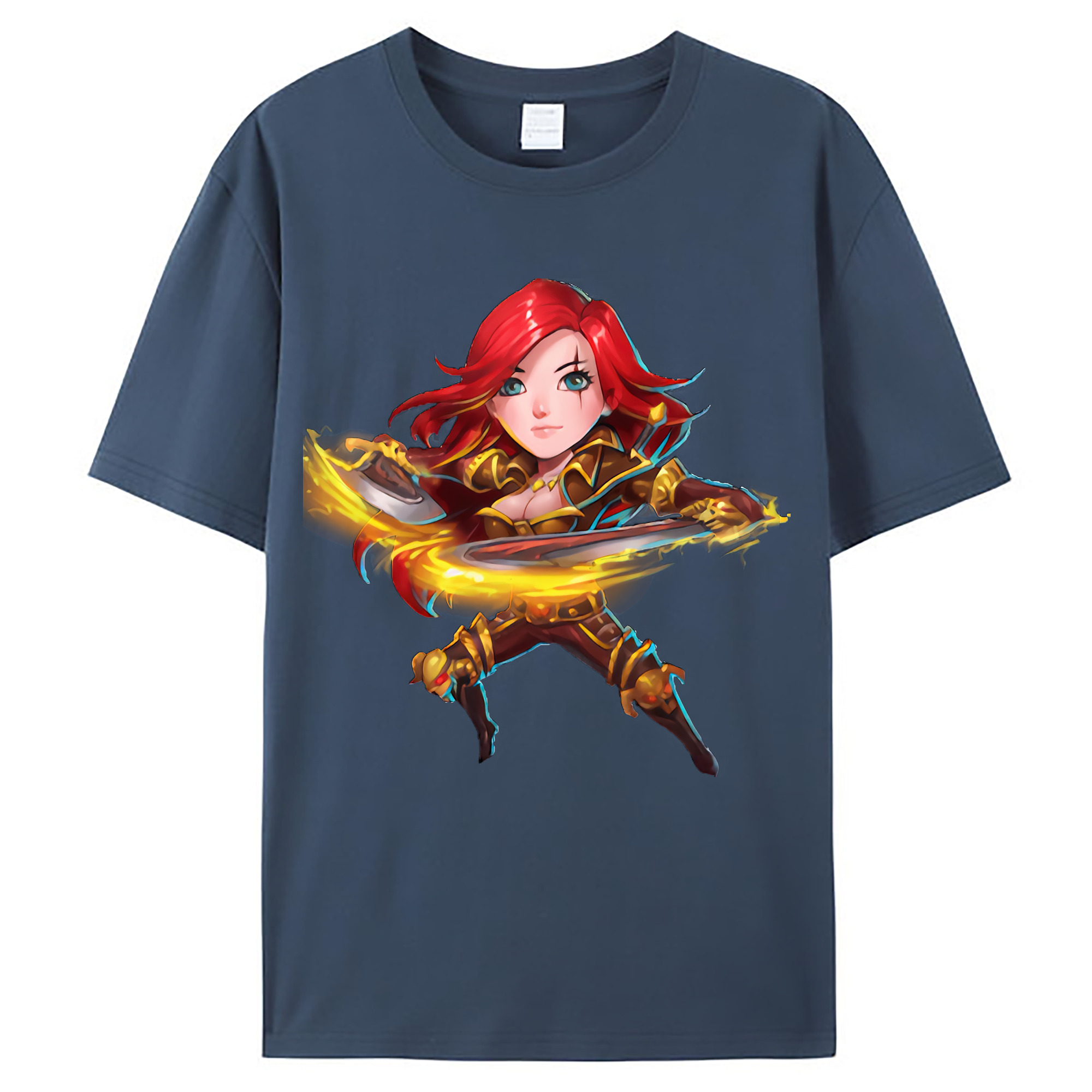 （画像用） リーグ・オブ・レジェンド League of Legends LOL レディースカジュアルプリントTシャツ（綿100％）