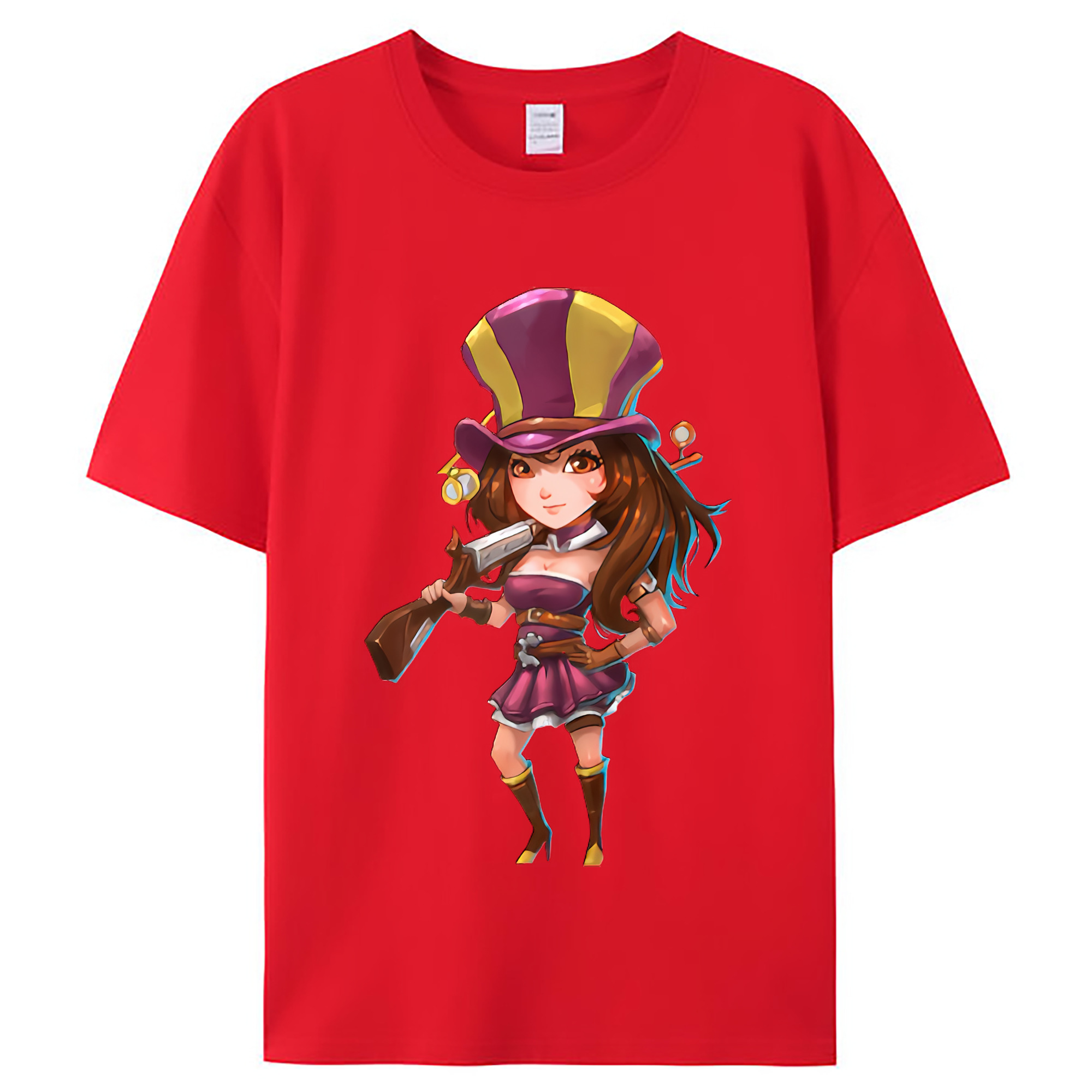 （画像用） リーグ・オブ・レジェンド League of Legends LOL レディースカジュアルプリントTシャツ（綿100％）