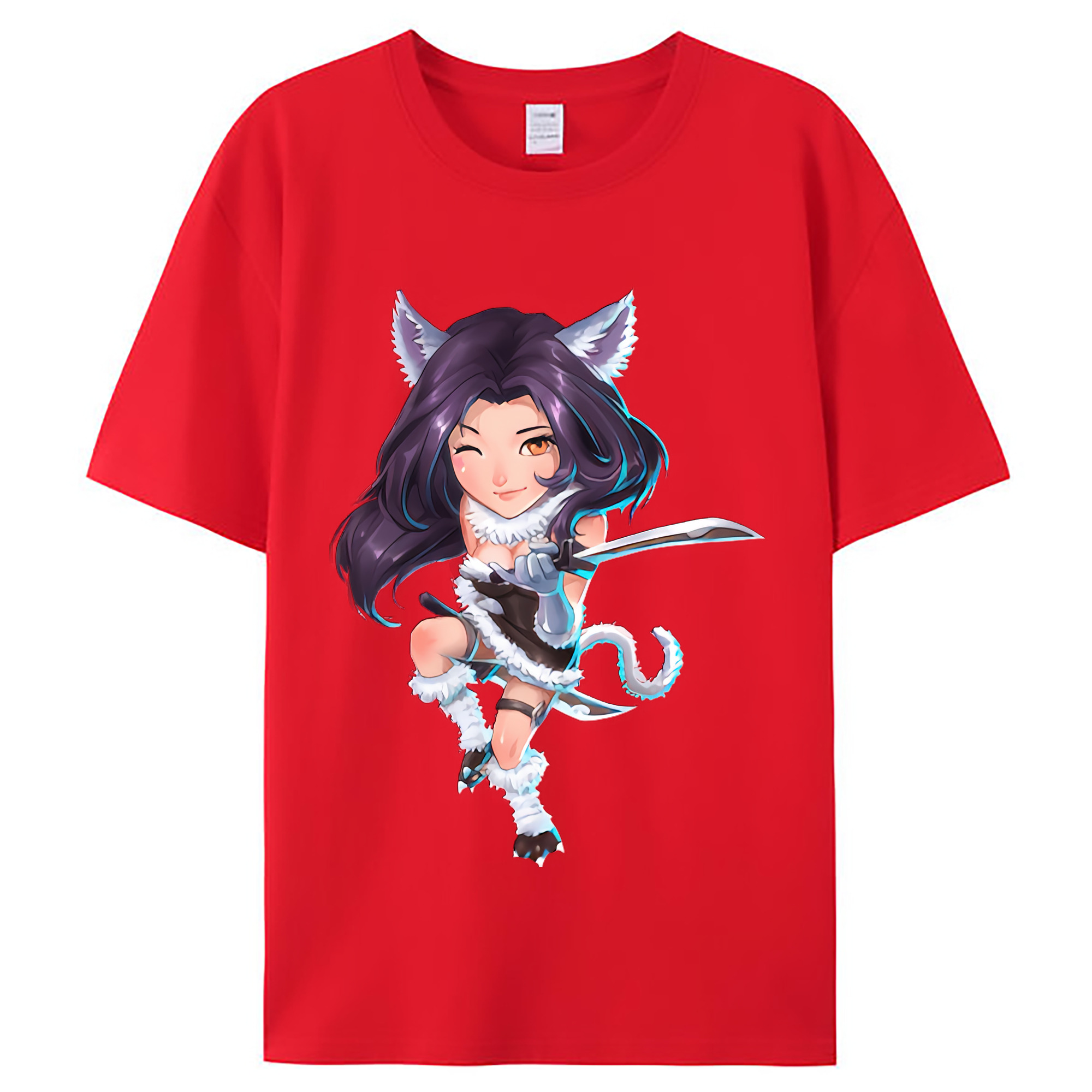 （画像用） リーグ・オブ・レジェンド League of Legends LOL レディースカジュアルプリントTシャツ（綿100％）