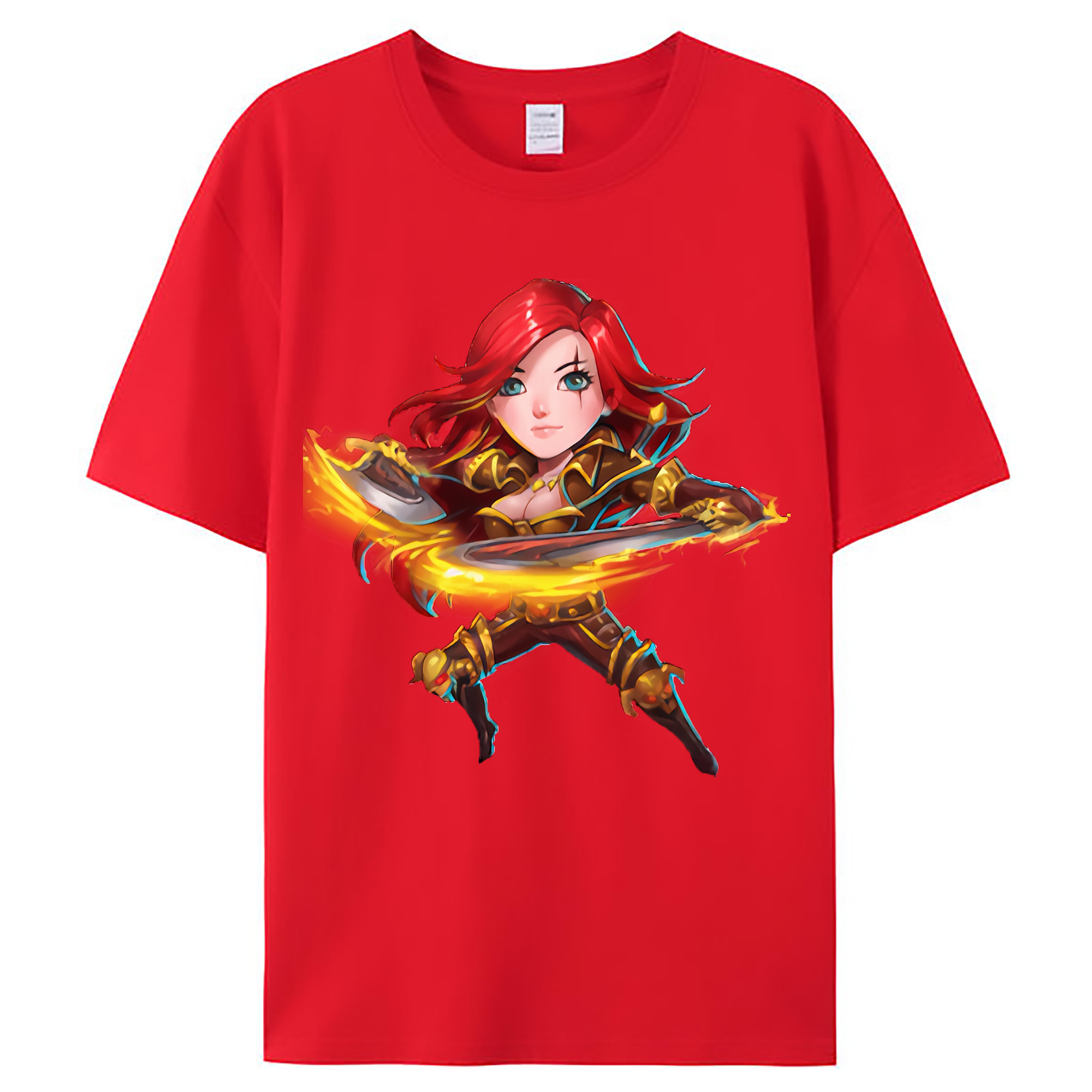 （画像用） リーグ・オブ・レジェンド League of Legends LOL レディースカジュアルプリントTシャツ（綿100％）