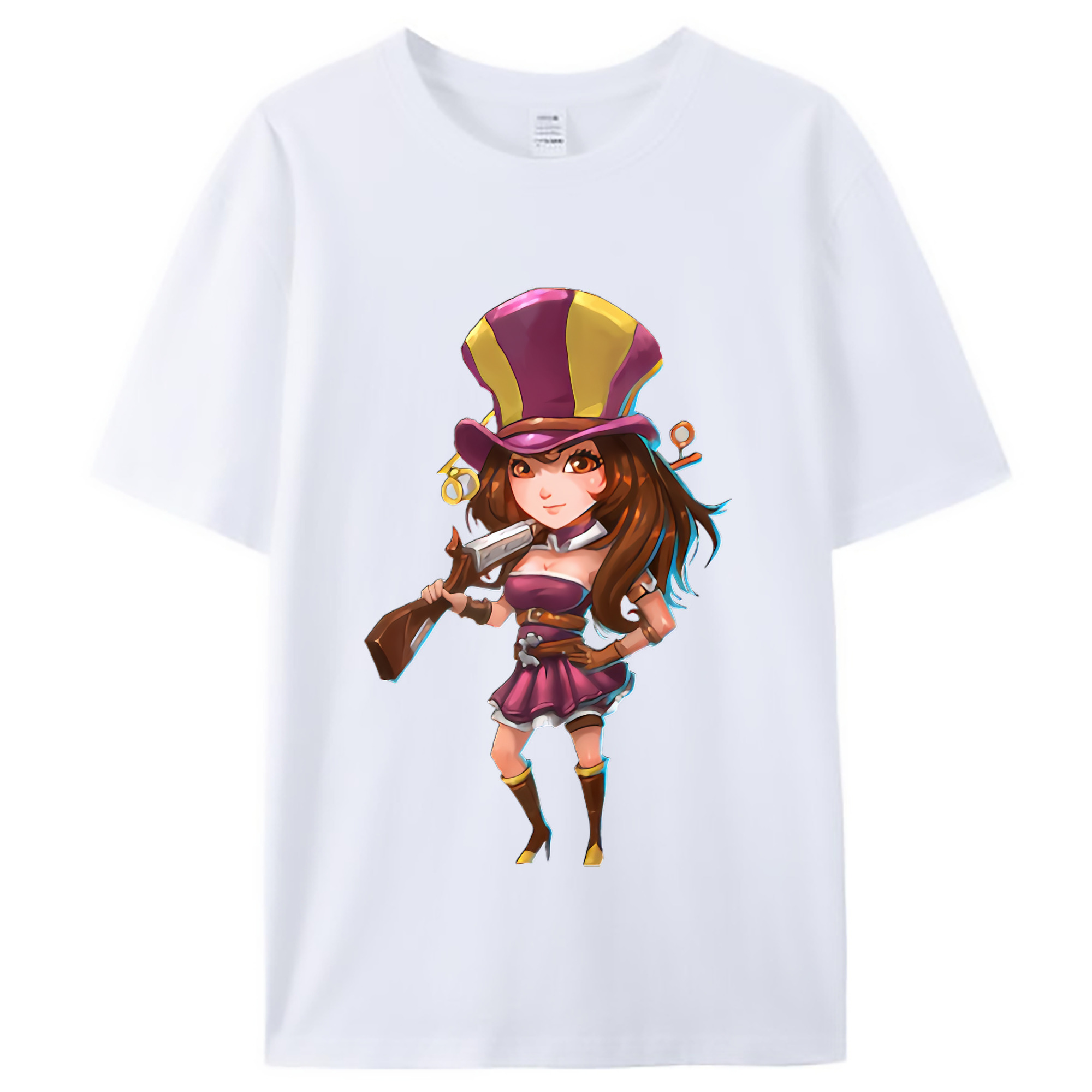 （画像用） リーグ・オブ・レジェンド League of Legends LOL レディースカジュアルプリントTシャツ（綿100％）