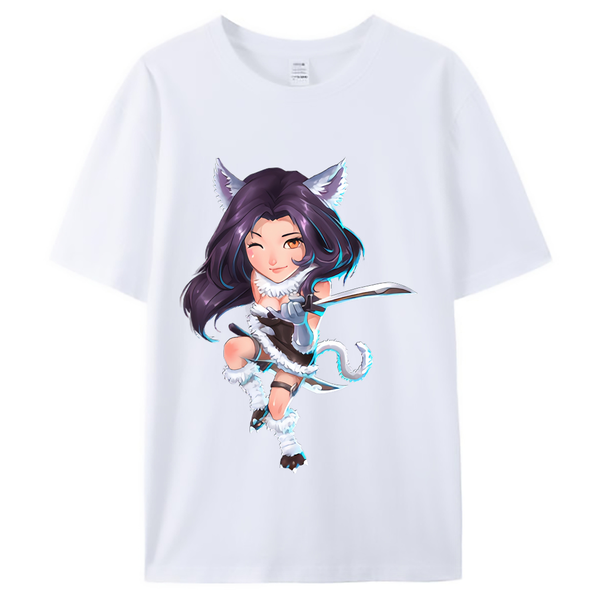 （画像用） リーグ・オブ・レジェンド League of Legends LOL レディースカジュアルプリントTシャツ（綿100％）