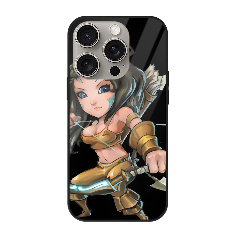 リーグ・オブ・レジェンド League of Legends LOL 【iPhone15Pro対応】スマホケース 耐衝撃＆黄変防止 背面ガラス