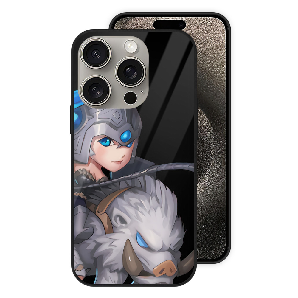 リーグ・オブ・レジェンド League of Legends LOL 【iPhone15Pro対応】スマホケース 耐衝撃＆黄変防止 背面ガラス