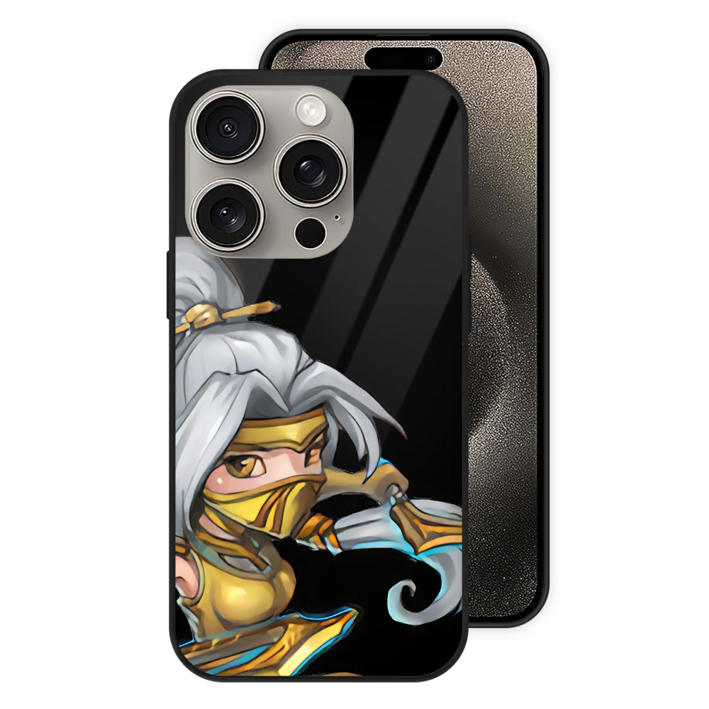 リーグ・オブ・レジェンド League of Legends LOL 【iPhone15Pro対応】スマホケース 耐衝撃＆黄変防止 背面ガラス