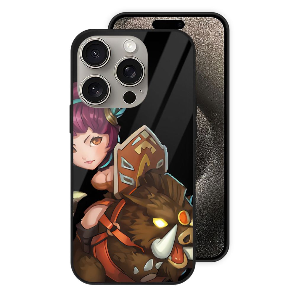 リーグ・オブ・レジェンド League of Legends LOL 【iPhone15Pro対応】スマホケース 耐衝撃＆黄変防止 背面ガラス