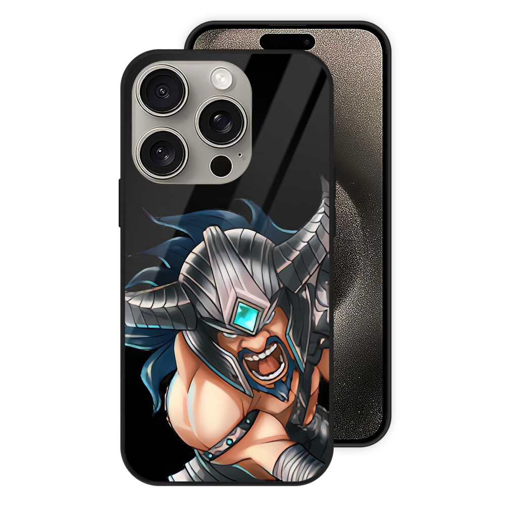 リーグ・オブ・レジェンド League of Legends LOL 【iPhone15Pro対応】スマホケース 耐衝撃＆黄変防止 背面ガラス