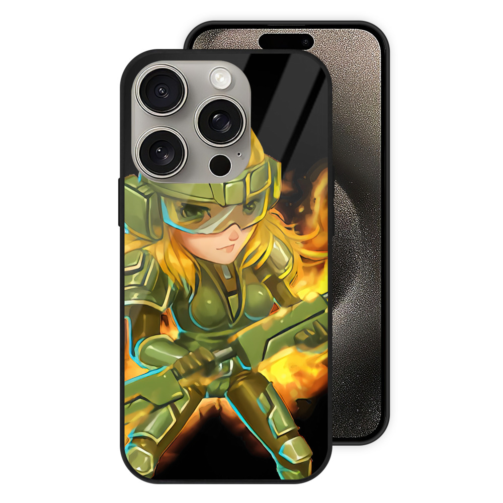 リーグ・オブ・レジェンド League of Legends LOL 【iPhone15Pro対応】スマホケース 耐衝撃＆黄変防止 背面ガラス