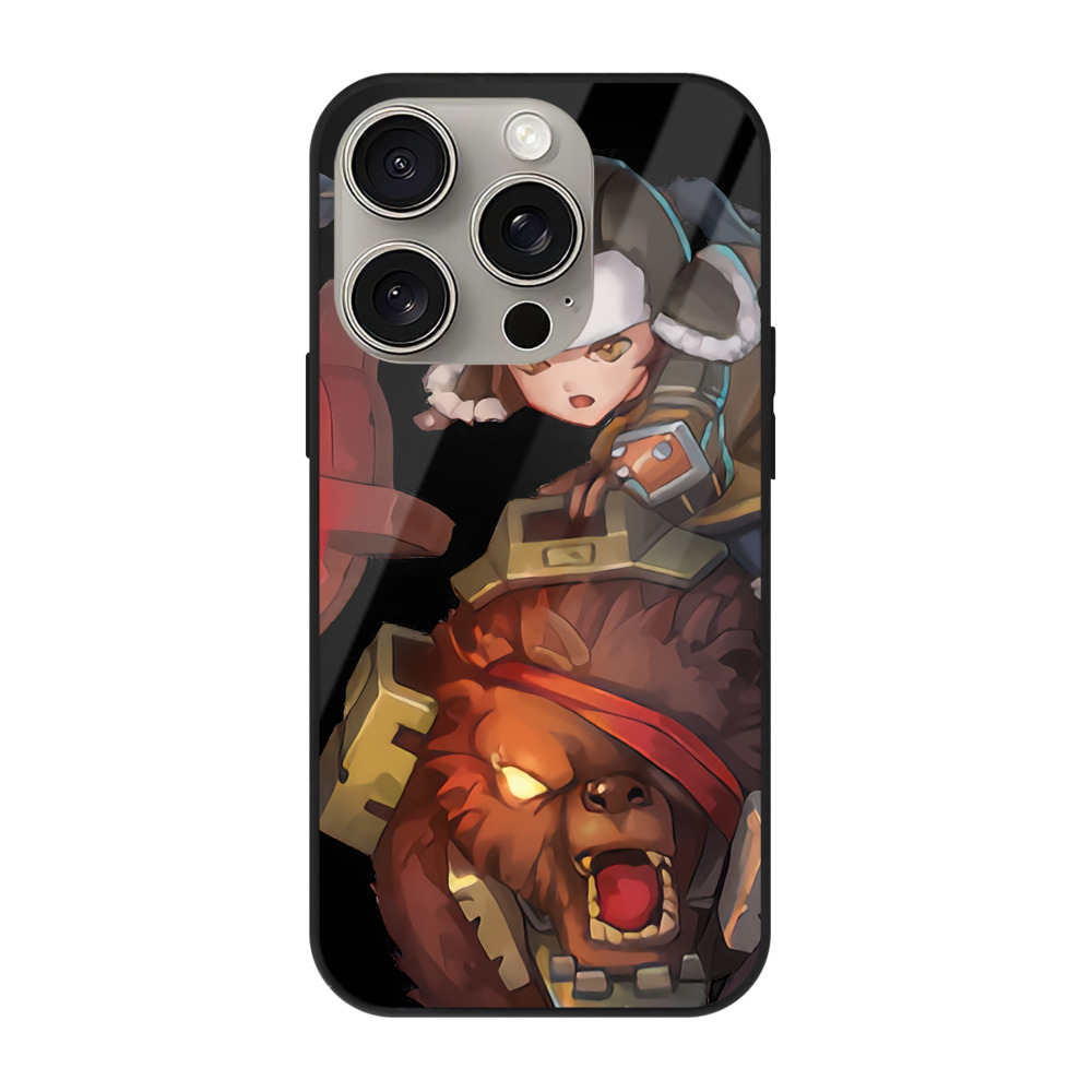 リーグ・オブ・レジェンド League of Legends LOL 【iPhone15Pro対応】スマホケース 耐衝撃＆黄変防止 背面ガラス