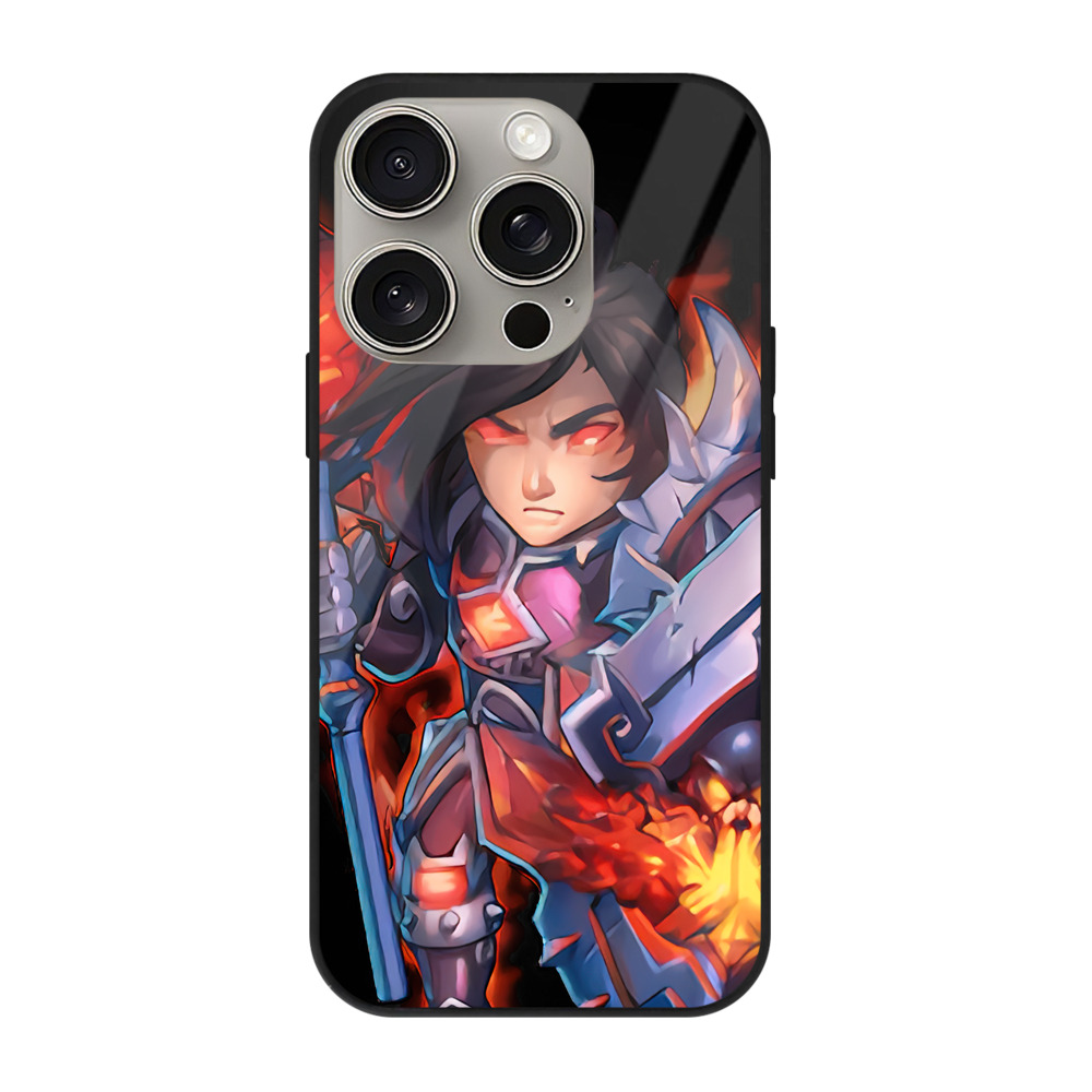 リーグ・オブ・レジェンド League of Legends LOL 【iPhone15Pro対応】スマホケース 耐衝撃＆黄変防止 背面ガラス