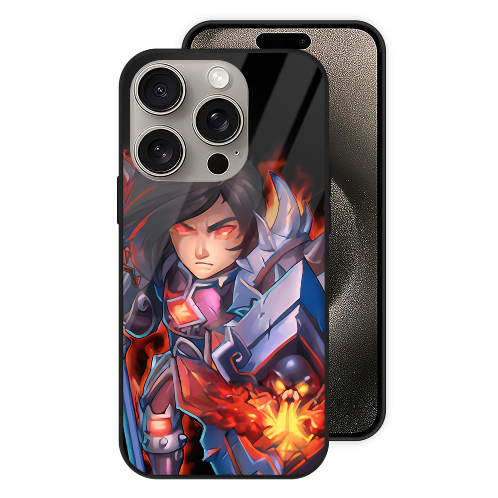 リーグ・オブ・レジェンド League of Legends LOL 【iPhone15Pro対応】スマホケース 耐衝撃＆黄変防止 背面ガラス