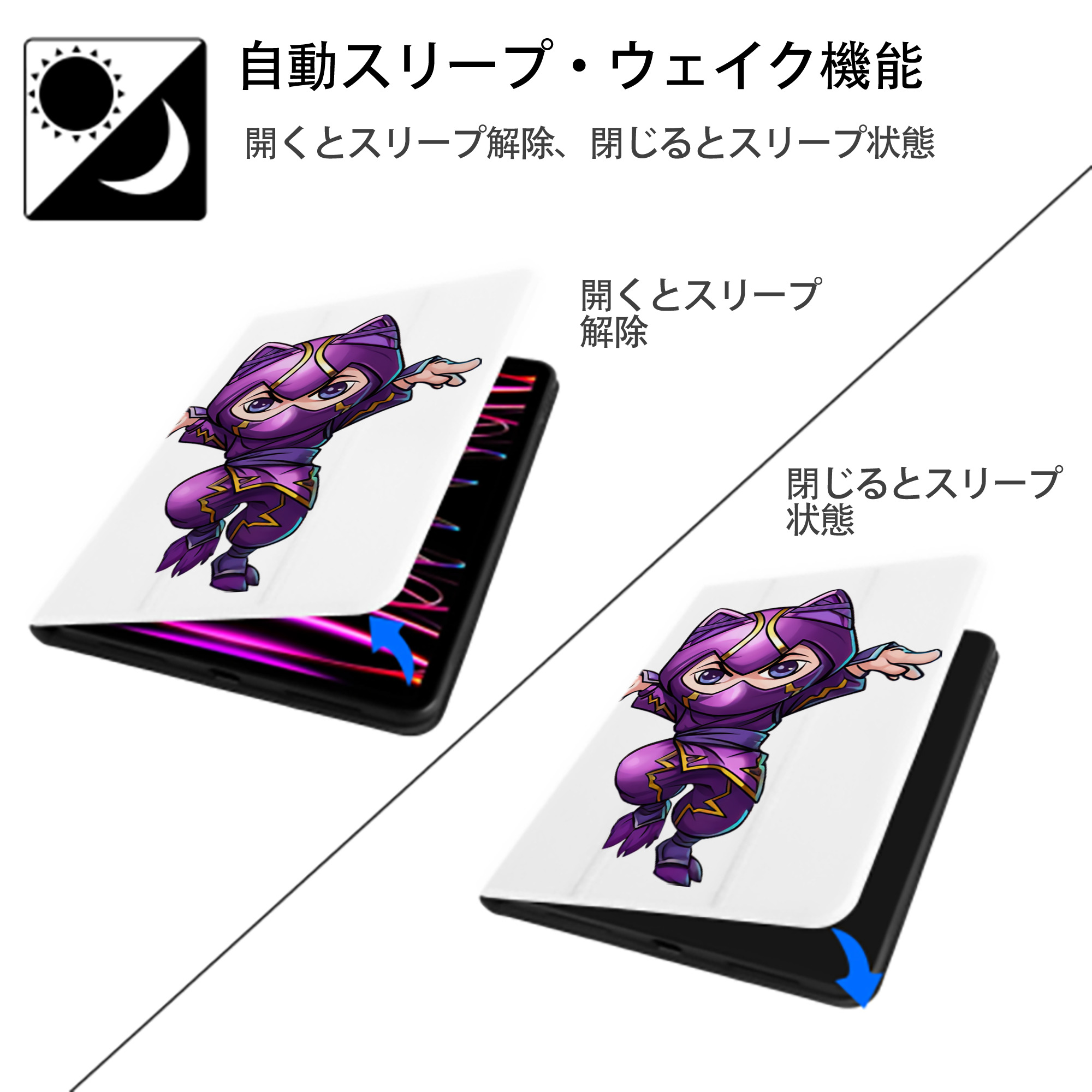 リーグ・オブ・レジェンド League of Legends LOL IPad ケース ペン収納付き 三つ折りスタンド PUレザー×シリコン 対応機種9.5/10.5/10.9インチ