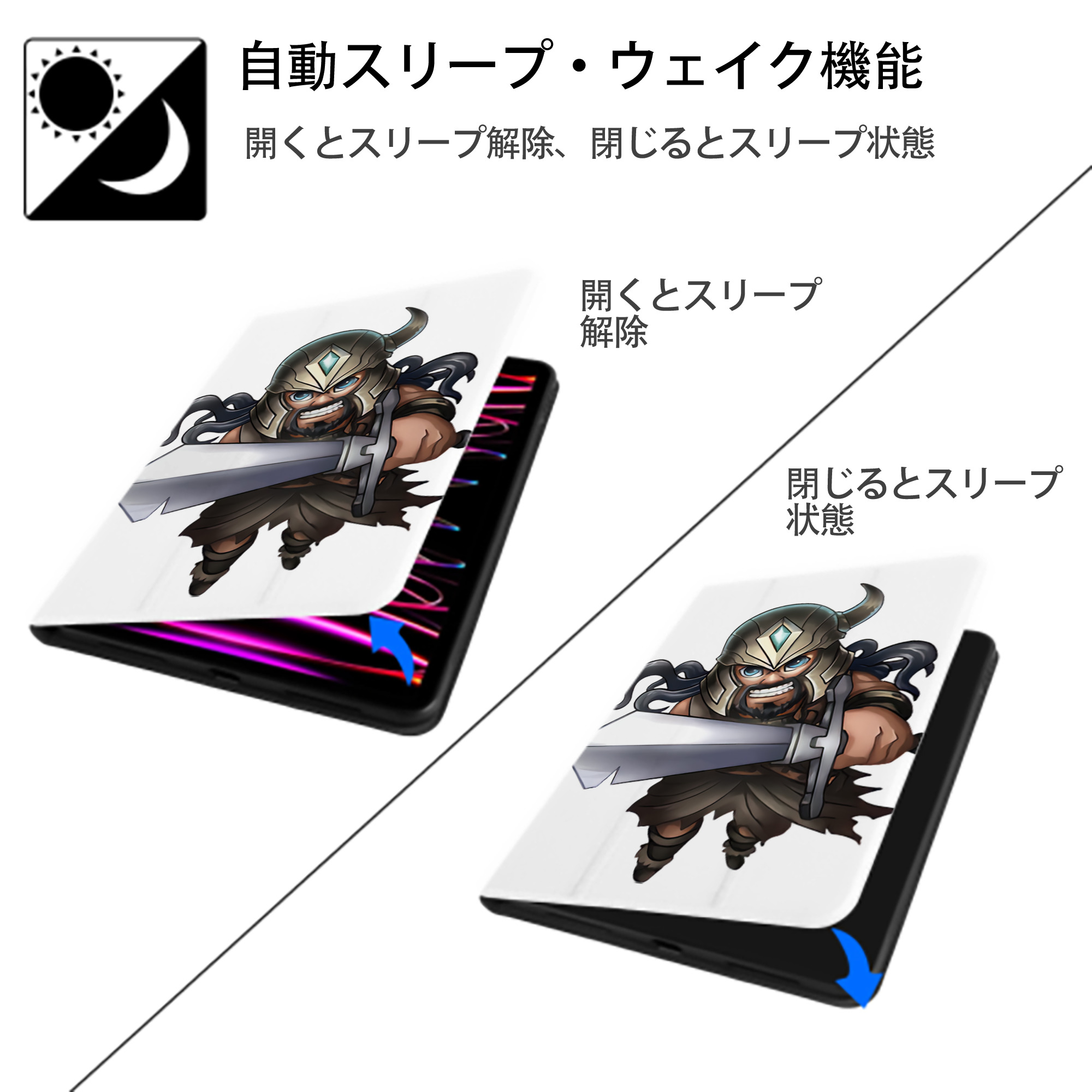 リーグ・オブ・レジェンド League of Legends LOL IPad ケース ペン収納付き 三つ折りスタンド PUレザー×シリコン 対応機種9.5/10.5/10.9インチ