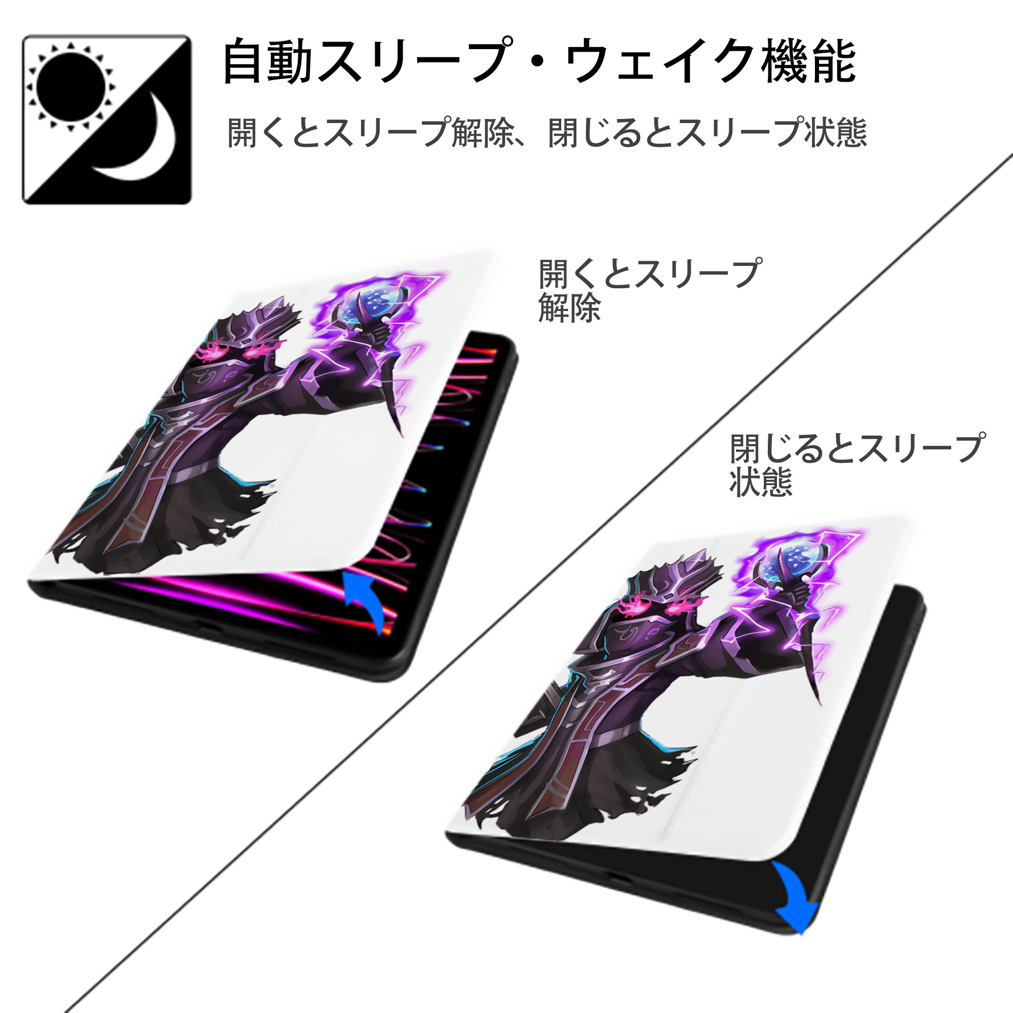 リーグ・オブ・レジェンド League of Legends LOL IPad ケース ペン収納付き 三つ折りスタンド PUレザー×シリコン 対応機種9.5/10.5/10.9インチ