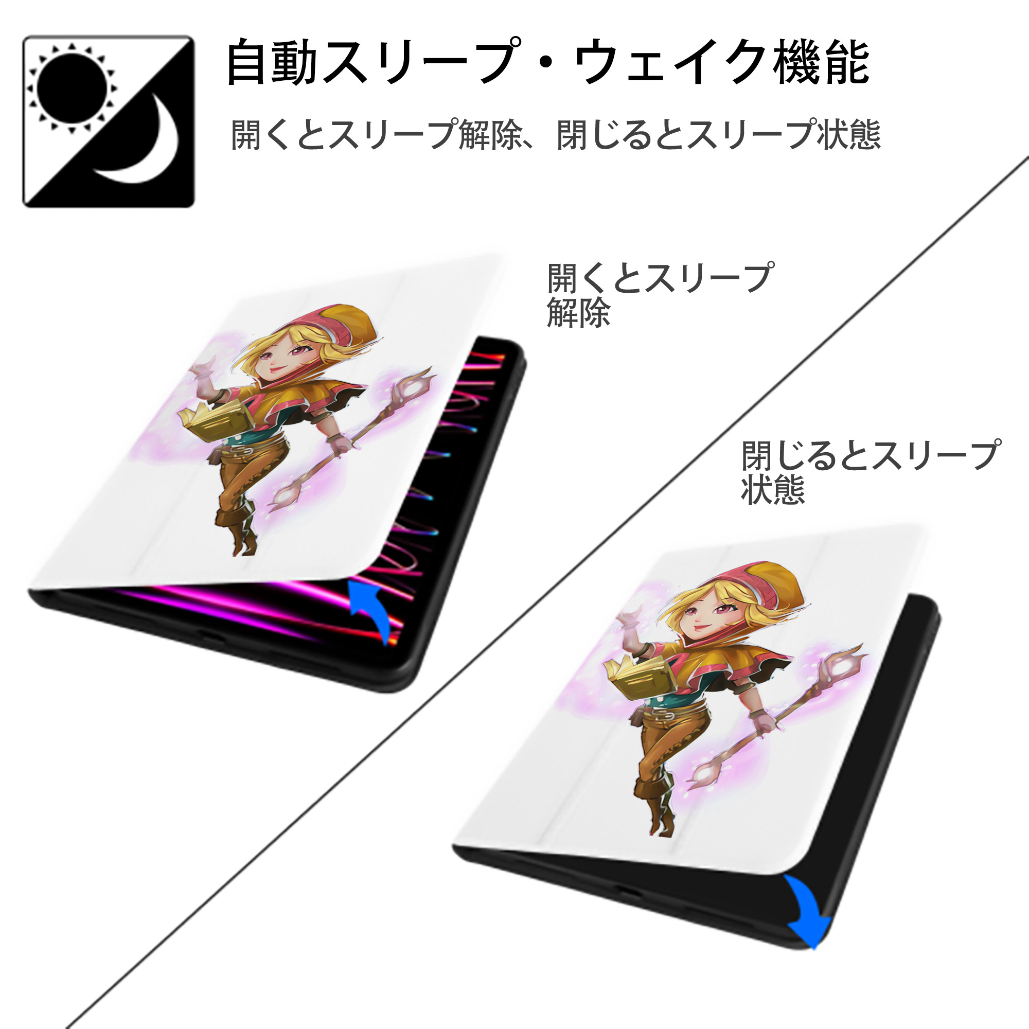 リーグ・オブ・レジェンド League of Legends LOL IPad ケース ペン収納付き 三つ折りスタンド PUレザー×シリコン 対応機種9.5/10.5/10.9インチ