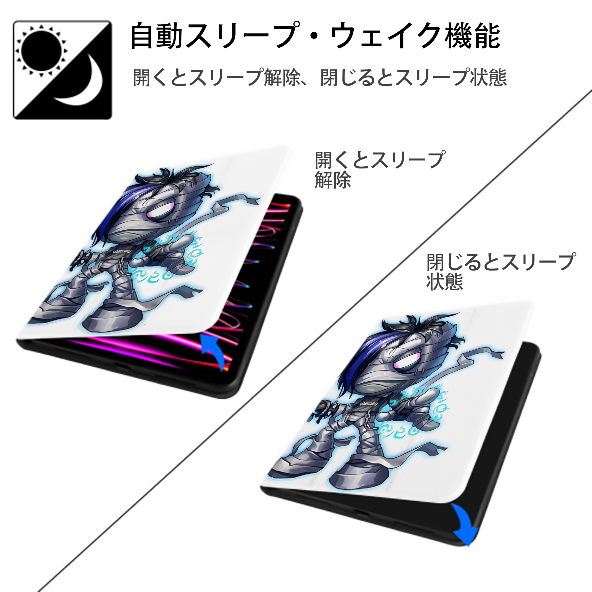 リーグ・オブ・レジェンド League of Legends LOL IPad ケース ペン収納付き 三つ折りスタンド PUレザー×シリコン 対応機種9.5/10.5/10.9インチ