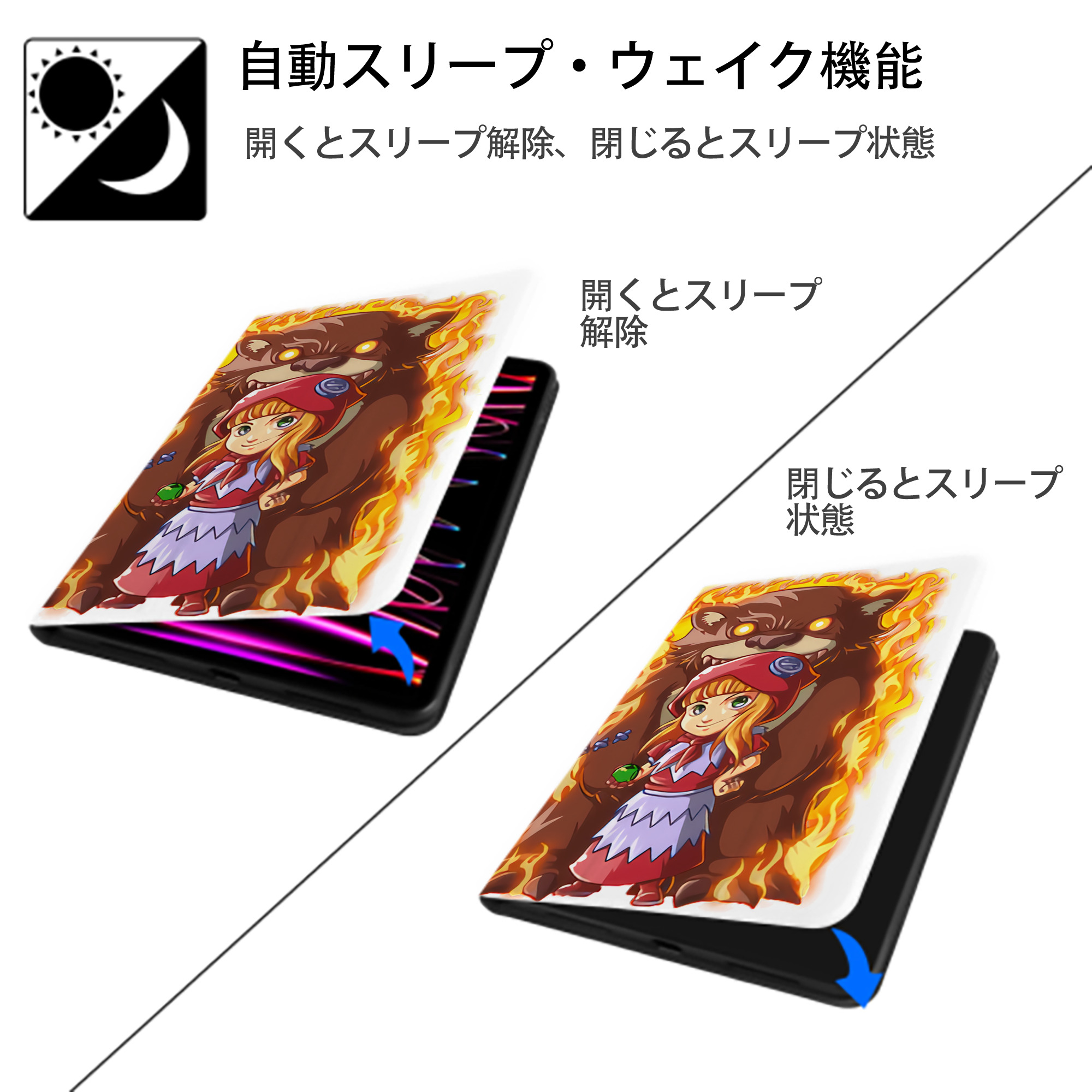 リーグ・オブ・レジェンド League of Legends LOL IPad ケース ペン収納付き 三つ折りスタンド PUレザー×シリコン 対応機種9.5/10.5/10.9インチ
