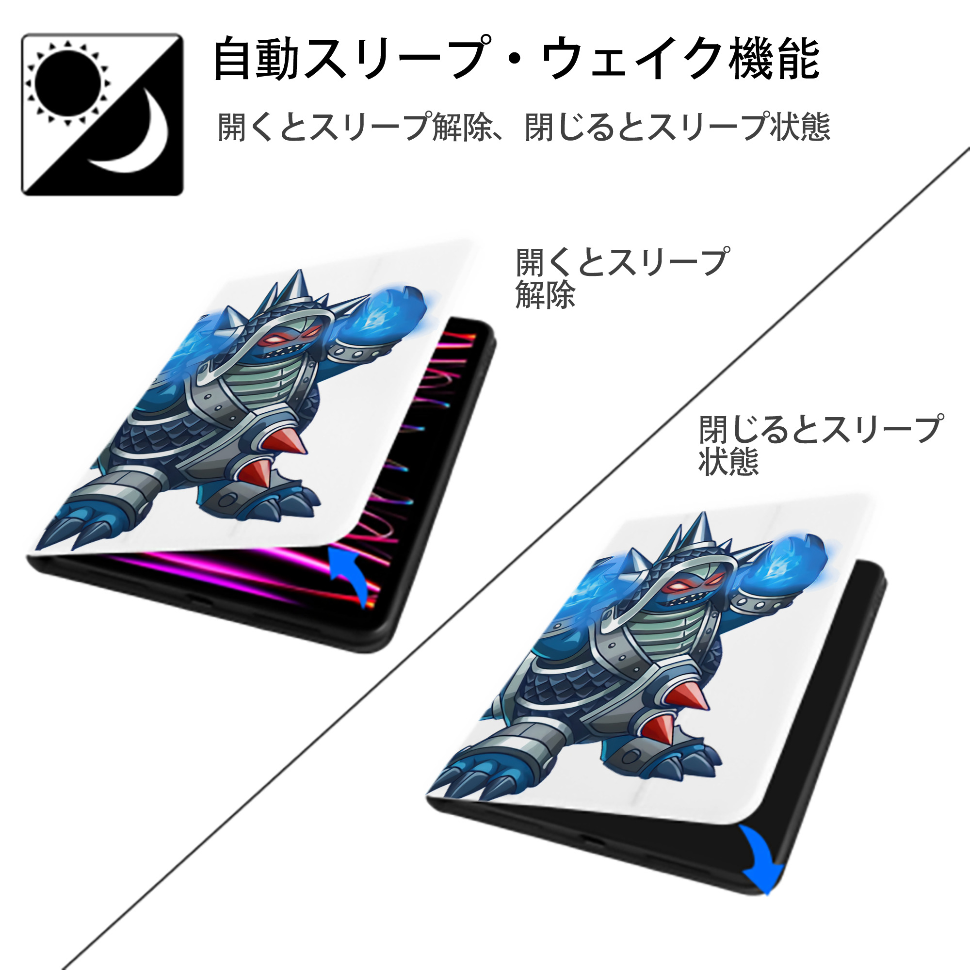 リーグ・オブ・レジェンド League of Legends LOL IPad ケース ペン収納付き 三つ折りスタンド PUレザー×シリコン 対応機種9.5/10.5/10.9インチ