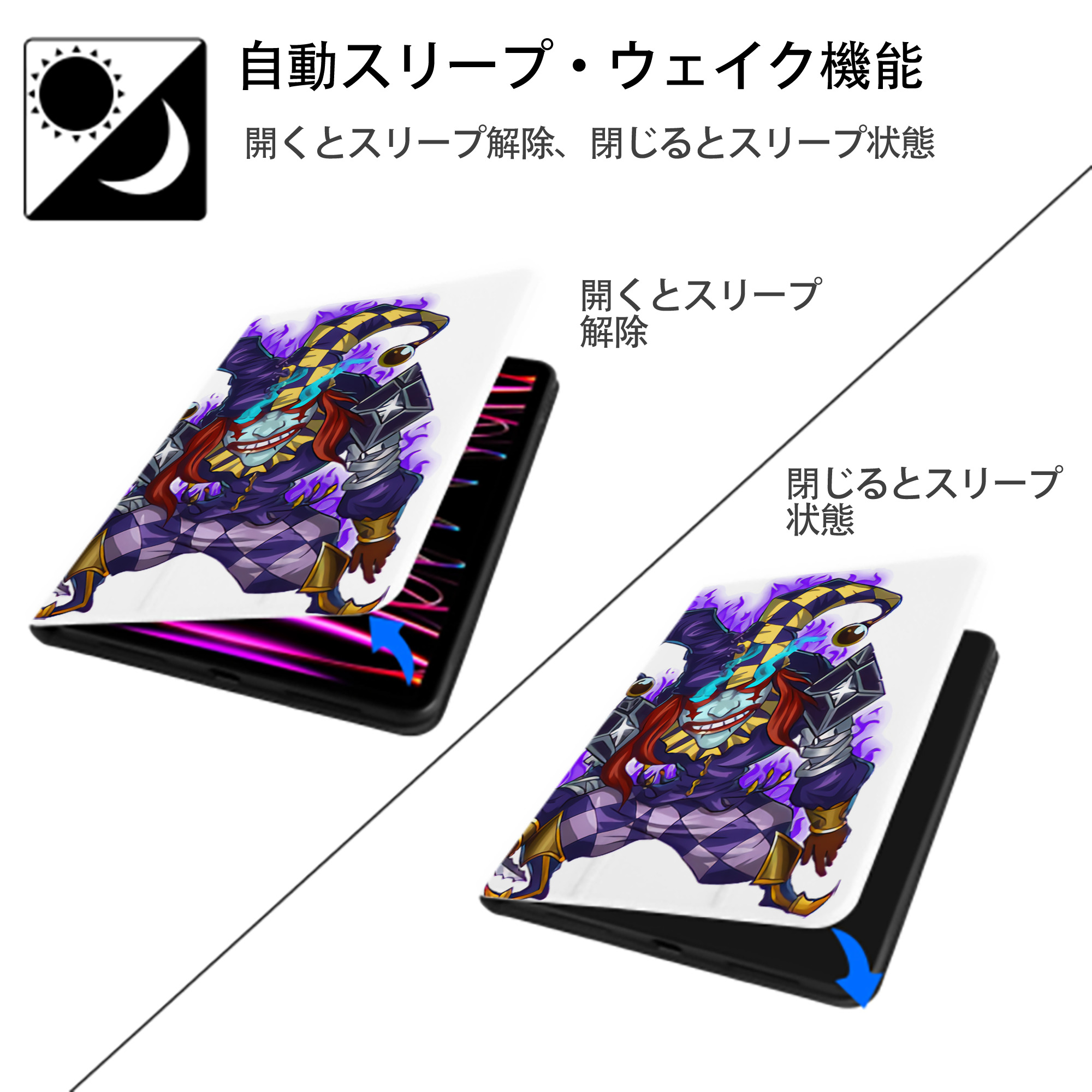 リーグ・オブ・レジェンド League of Legends LOL IPad ケース ペン収納付き 三つ折りスタンド PUレザー×シリコン 対応機種9.5/10.5/10.9インチ