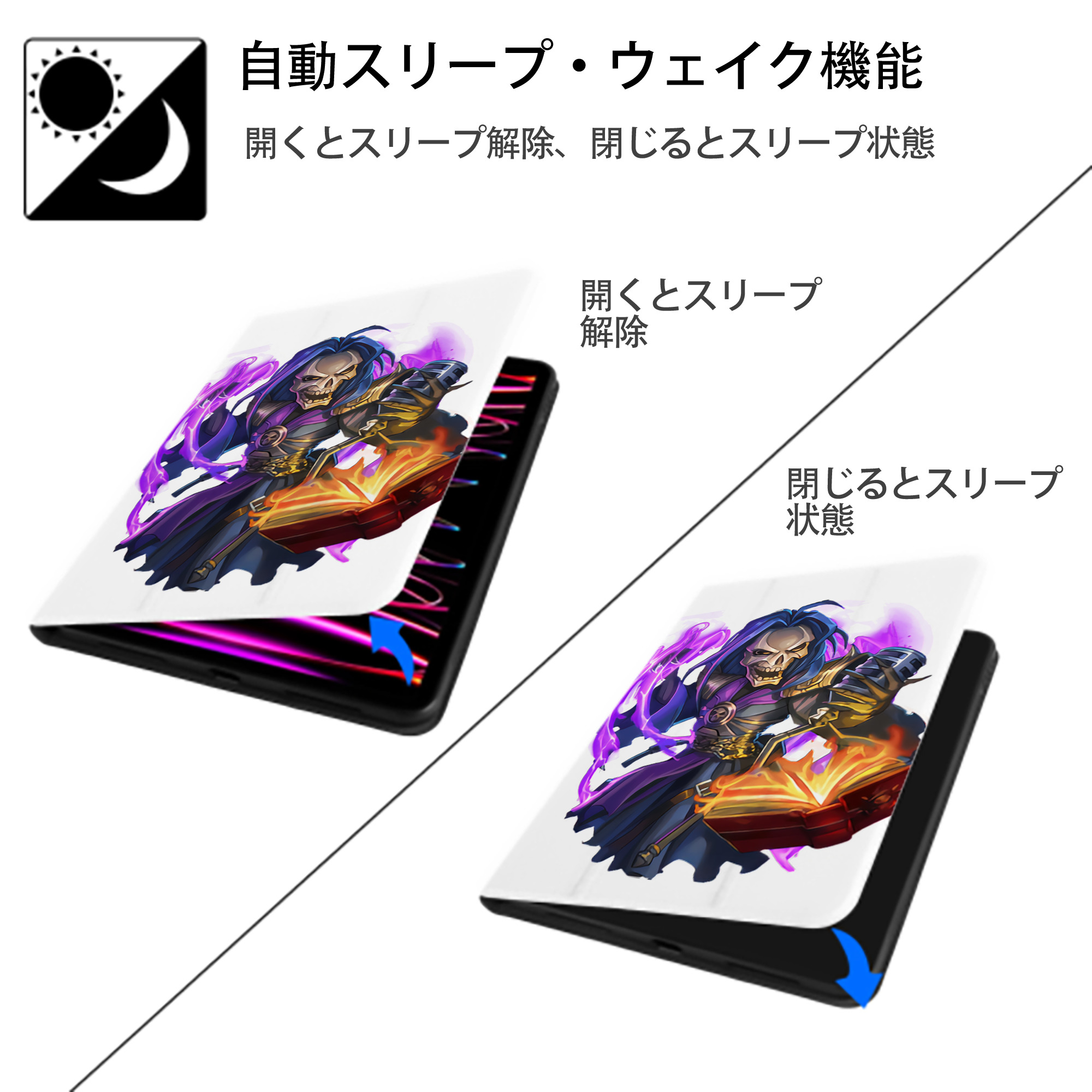 リーグ・オブ・レジェンド League of Legends LOL IPad ケース ペン収納付き 三つ折りスタンド PUレザー×シリコン 対応機種9.5/10.5/10.9インチ