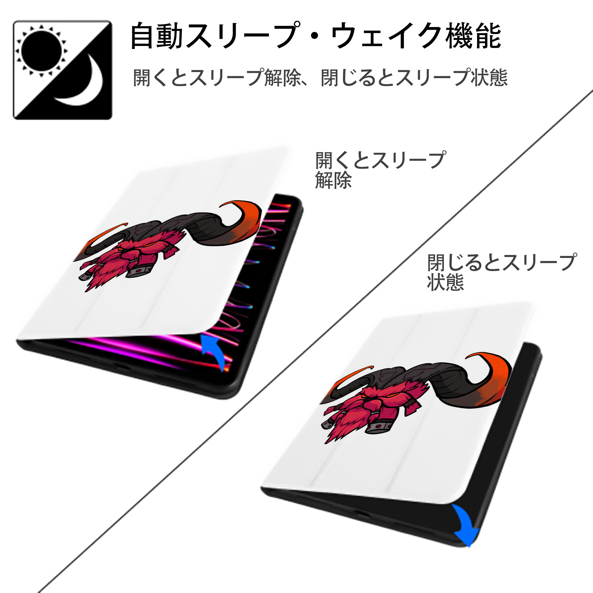 リーグ・オブ・レジェンド League of Legends LOL IPad ケース ペン収納付き 三つ折りスタンド PUレザー×シリコン 対応機種9.5/10.5/10.9インチ