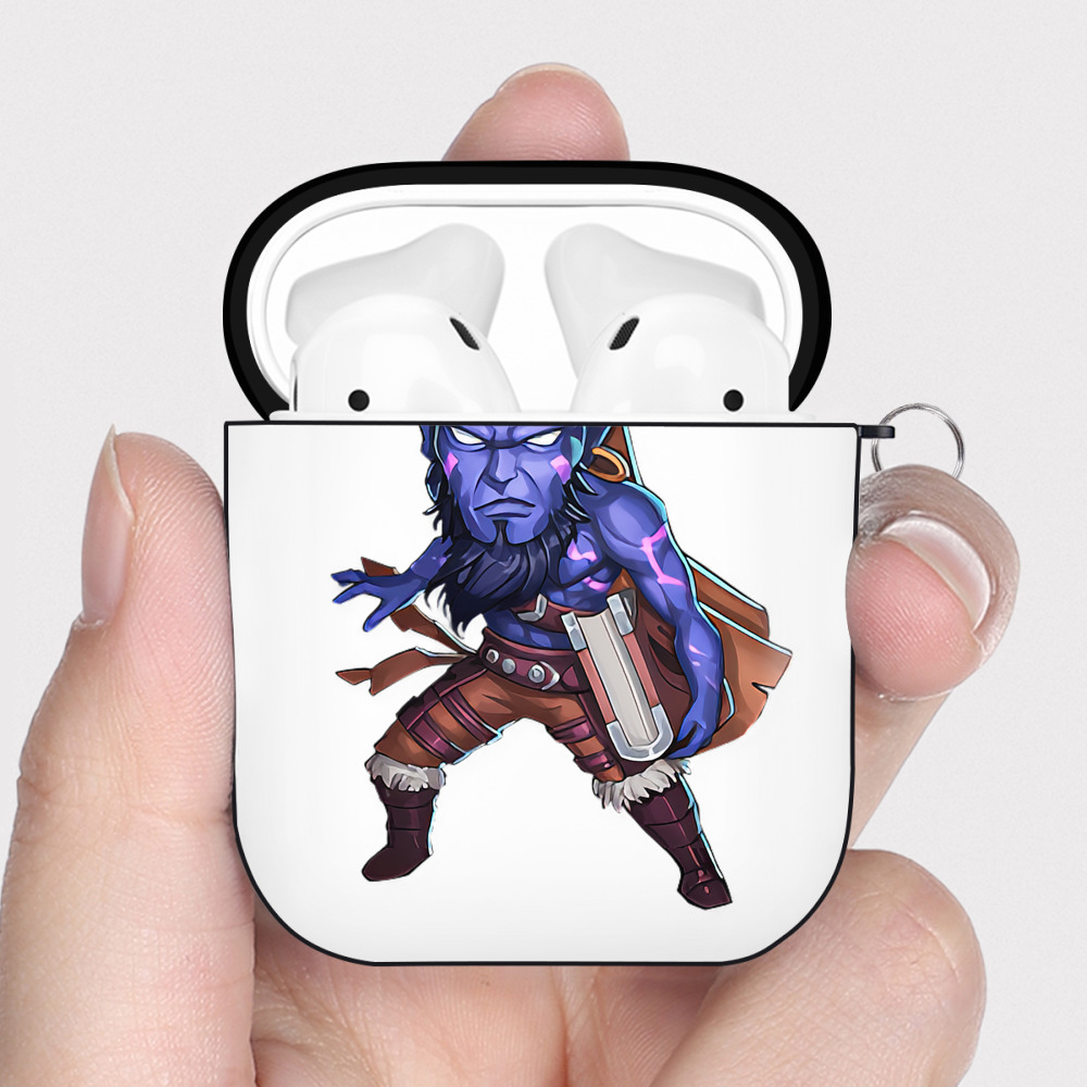 （画像用） リーグ・オブ・レジェンド League of Legends LOL AirPods 第2世代保護ケース ハードシェル ブラック 耐衝撃・防指紋・カラビナ付き