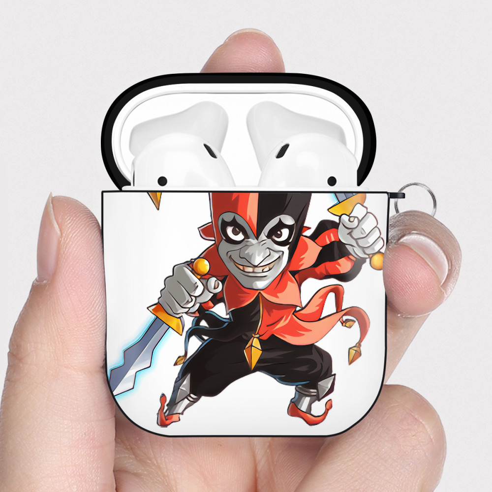 （画像用） リーグ・オブ・レジェンド League of Legends LOL AirPods 第2世代保護ケース ハードシェル ブラック 耐衝撃・防指紋・カラビナ付き