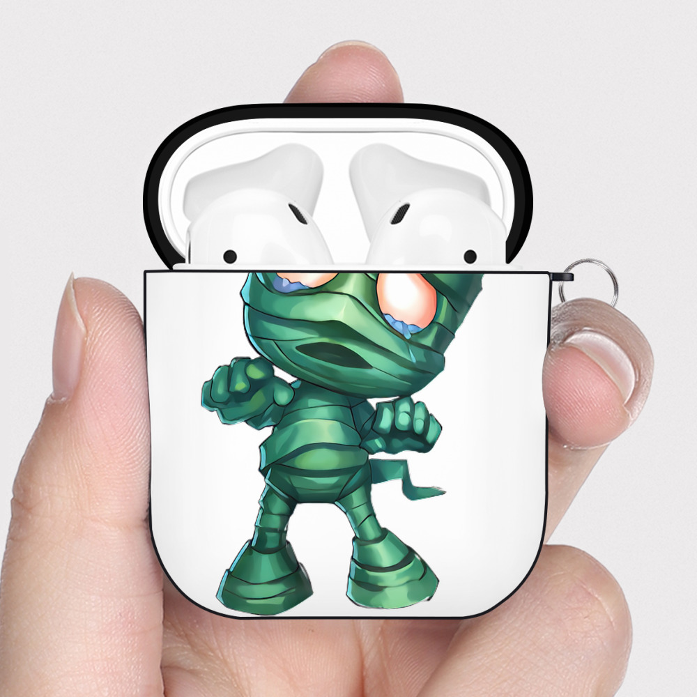 （画像用） リーグ・オブ・レジェンド League of Legends LOL AirPods 第2世代保護ケース ハードシェル ブラック 耐衝撃・防指紋・カラビナ付き