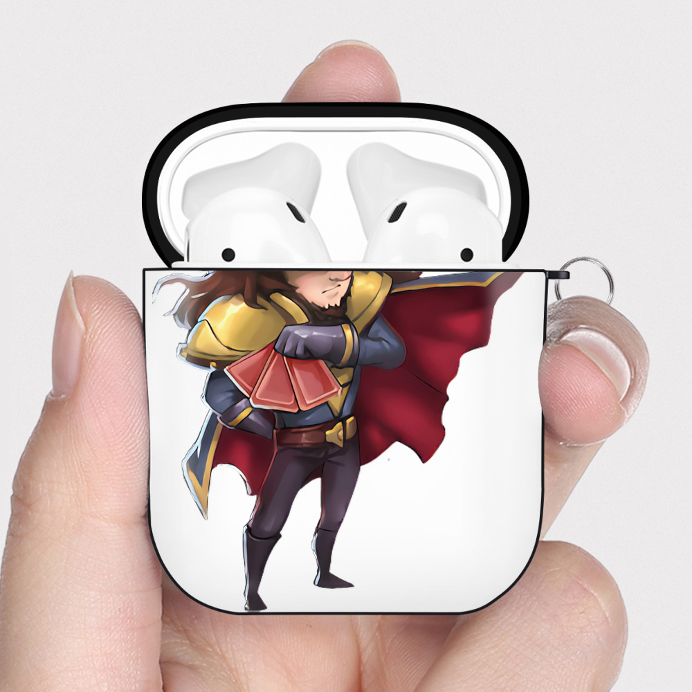 （画像用） リーグ・オブ・レジェンド League of Legends LOL AirPods 第2世代保護ケース ハードシェル ブラック 耐衝撃・防指紋・カラビナ付き