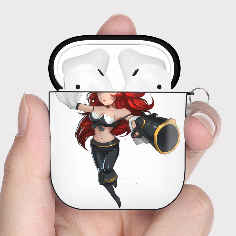 （画像用） リーグ・オブ・レジェンド League of Legends LOL AirPods 第2世代保護ケース ハードシェル ブラック 耐衝撃・防指紋・カラビナ付き
