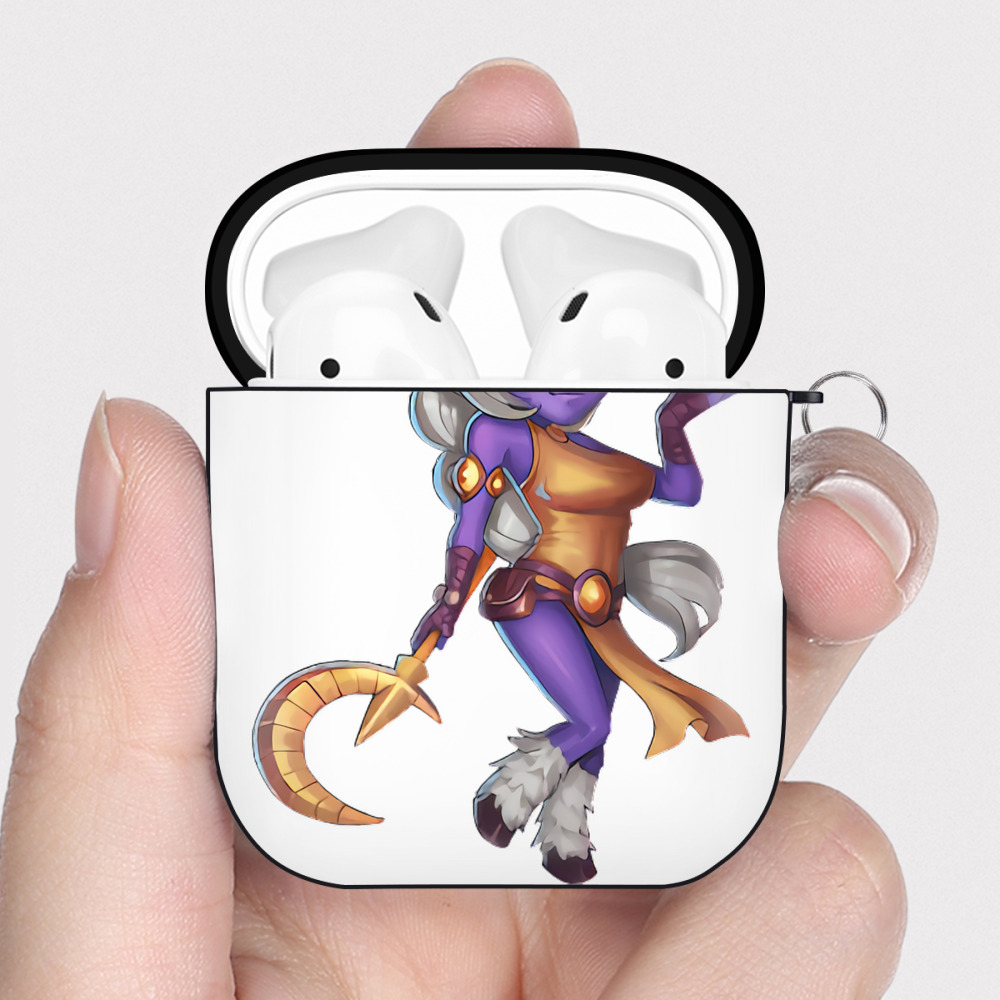 （画像用） リーグ・オブ・レジェンド League of Legends LOL AirPods 第2世代保護ケース ハードシェル ブラック 耐衝撃・防指紋・カラビナ付き