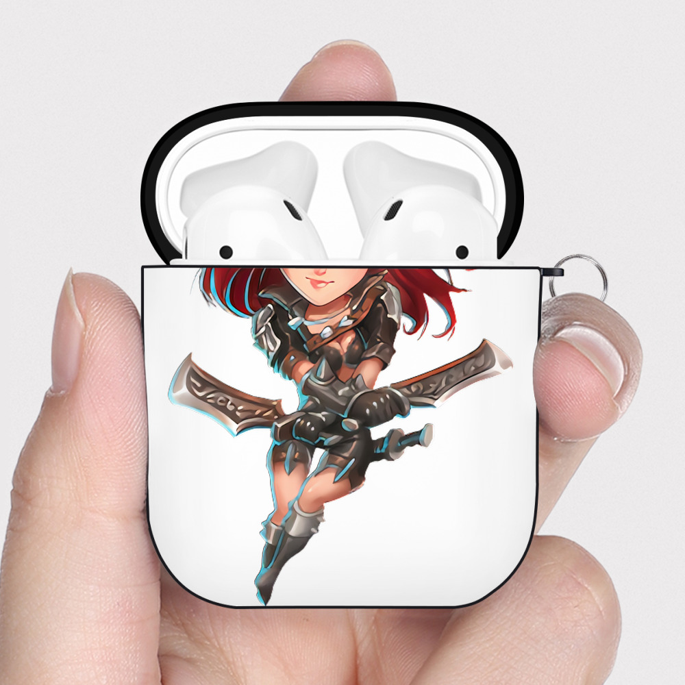 （画像用） リーグ・オブ・レジェンド League of Legends LOL AirPods 第2世代保護ケース ハードシェル ブラック 耐衝撃・防指紋・カラビナ付き