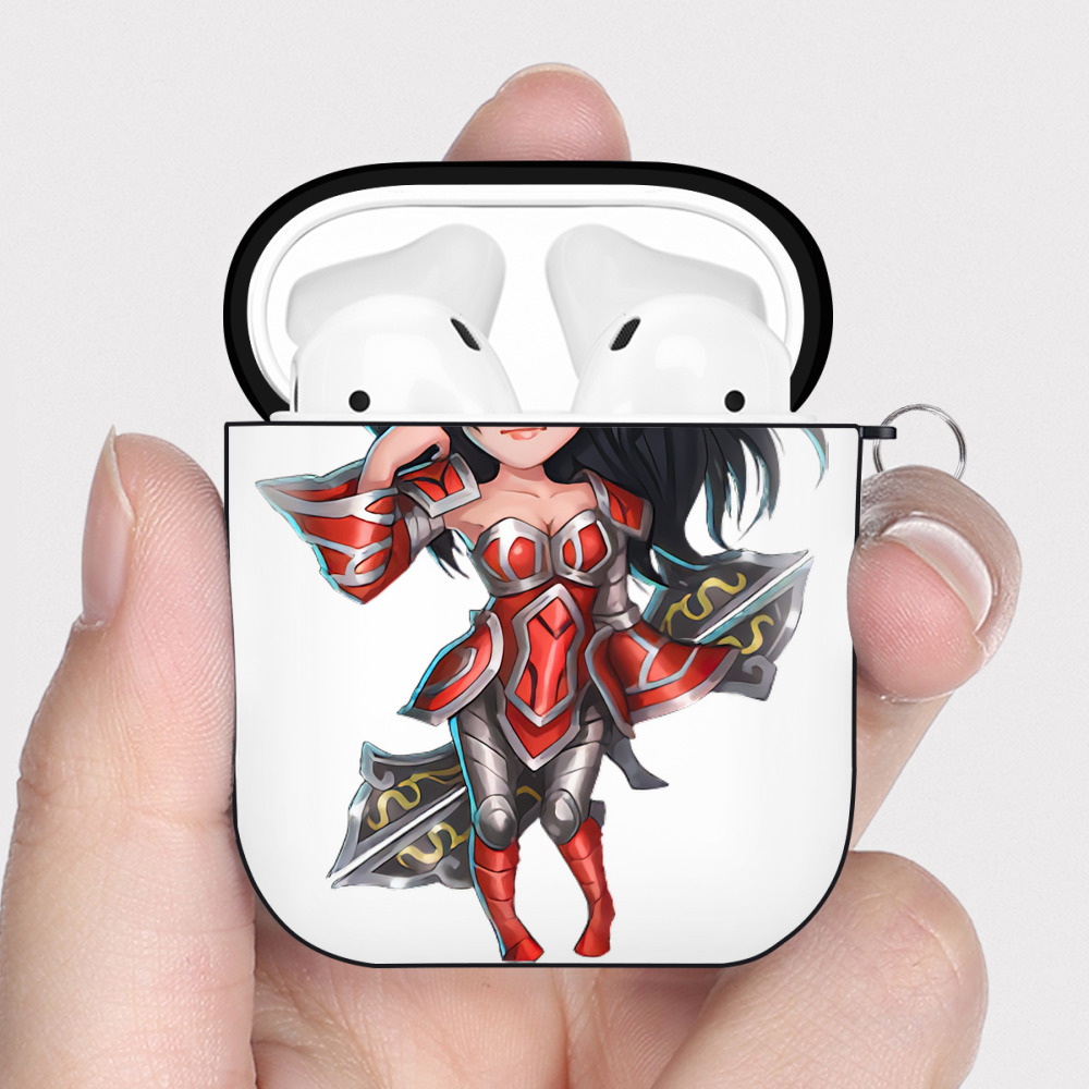 （画像用） リーグ・オブ・レジェンド League of Legends LOL AirPods 第2世代保護ケース ハードシェル ブラック 耐衝撃・防指紋・カラビナ付き