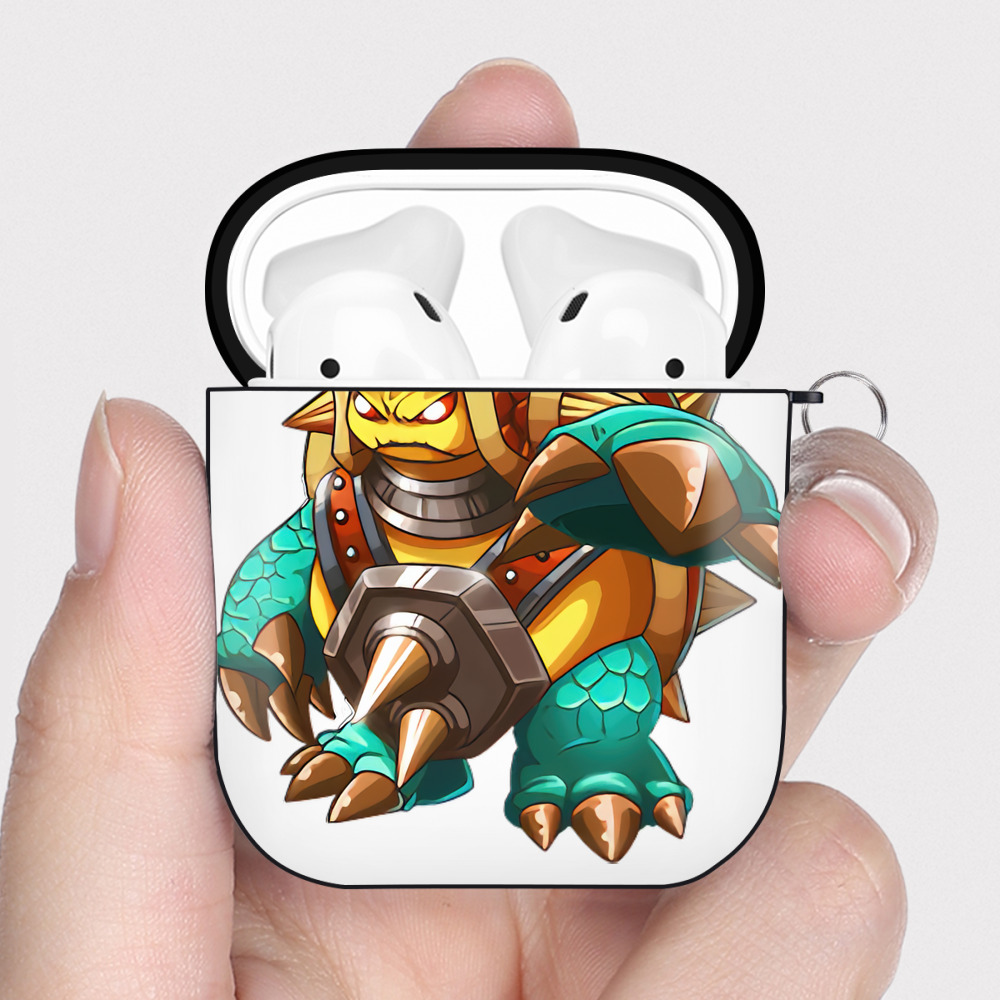 （画像用） リーグ・オブ・レジェンド League of Legends LOL AirPods 第2世代保護ケース ハードシェル ブラック 耐衝撃・防指紋・カラビナ付き