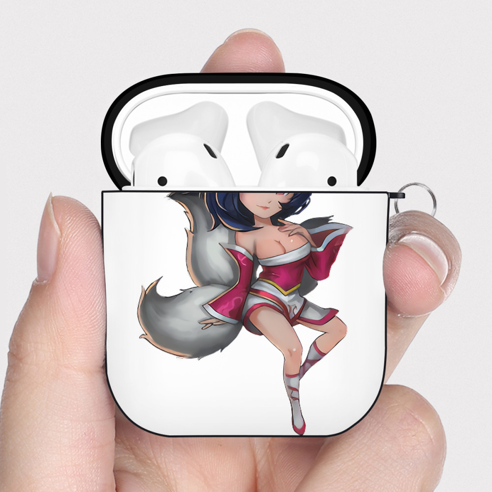 （画像用） リーグ・オブ・レジェンド League of Legends LOL AirPods 第2世代保護ケース ハードシェル ブラック 耐衝撃・防指紋・カラビナ付き