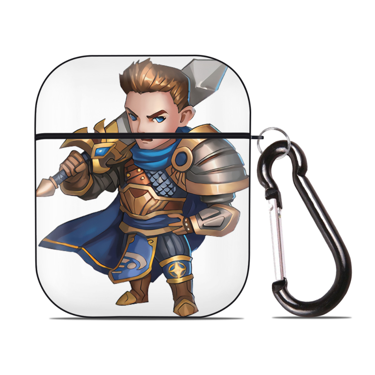 （画像用） リーグ・オブ・レジェンド League of Legends LOL AirPods 第2世代保護ケース ハードシェル ブラック 耐衝撃・防指紋・カラビナ付き