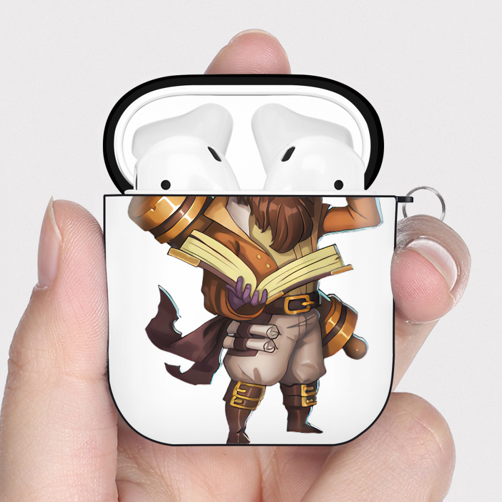 （画像用） リーグ・オブ・レジェンド League of Legends LOL AirPods 第2世代保護ケース ハードシェル ブラック 耐衝撃・防指紋・カラビナ付き