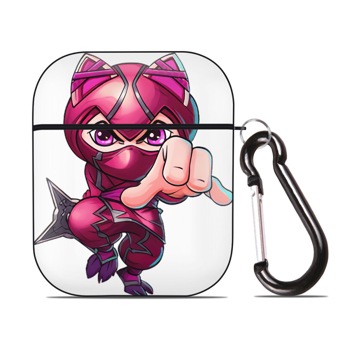 （画像用） リーグ・オブ・レジェンド League of Legends LOL AirPods 第2世代保護ケース ハードシェル ブラック 耐衝撃・防指紋・カラビナ付き