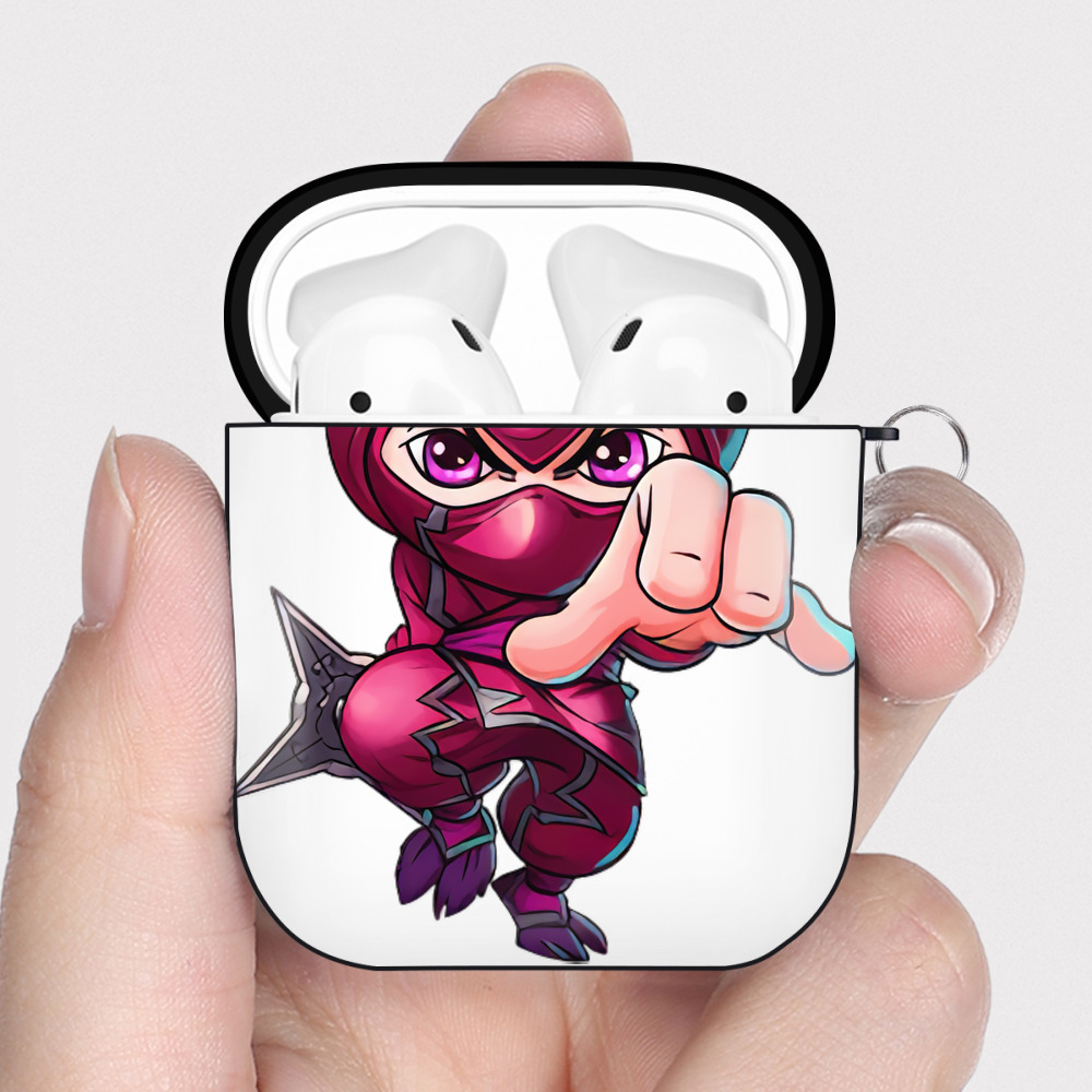 （画像用） リーグ・オブ・レジェンド League of Legends LOL AirPods 第2世代保護ケース ハードシェル ブラック 耐衝撃・防指紋・カラビナ付き