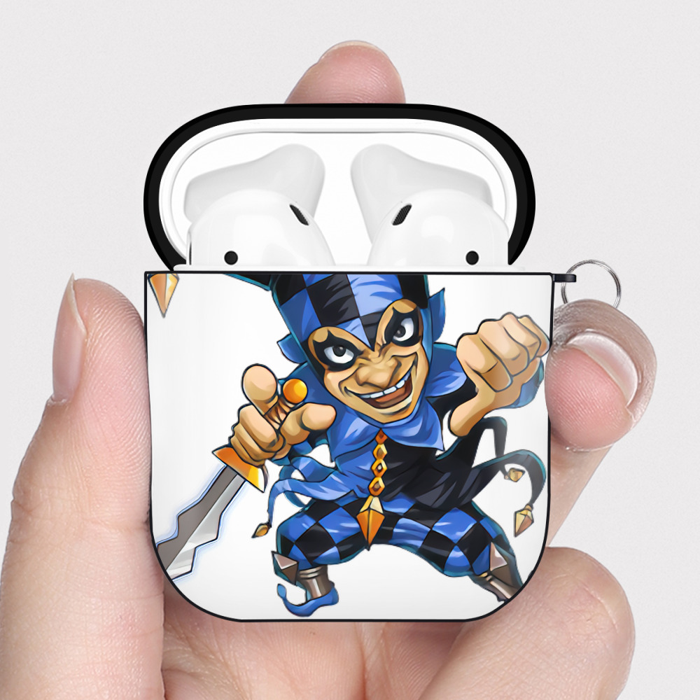 （画像用） リーグ・オブ・レジェンド League of Legends LOL AirPods 第2世代保護ケース ハードシェル ブラック 耐衝撃・防指紋・カラビナ付き