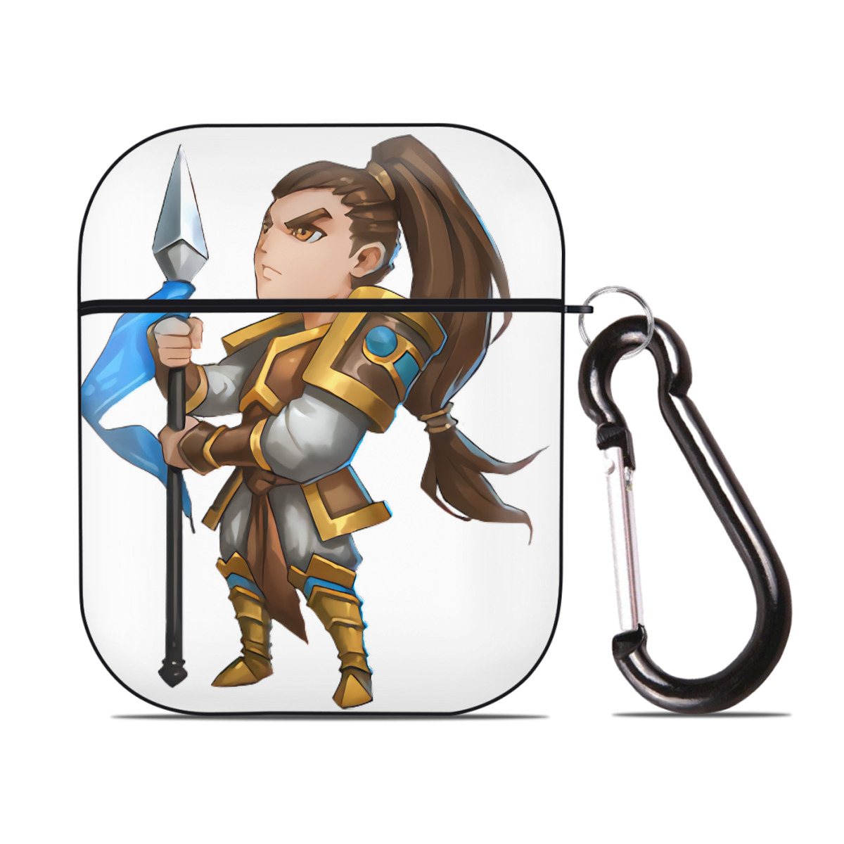 （画像用） リーグ・オブ・レジェンド League of Legends LOL AirPods 第2世代保護ケース ハードシェル ブラック 耐衝撃・防指紋・カラビナ付き