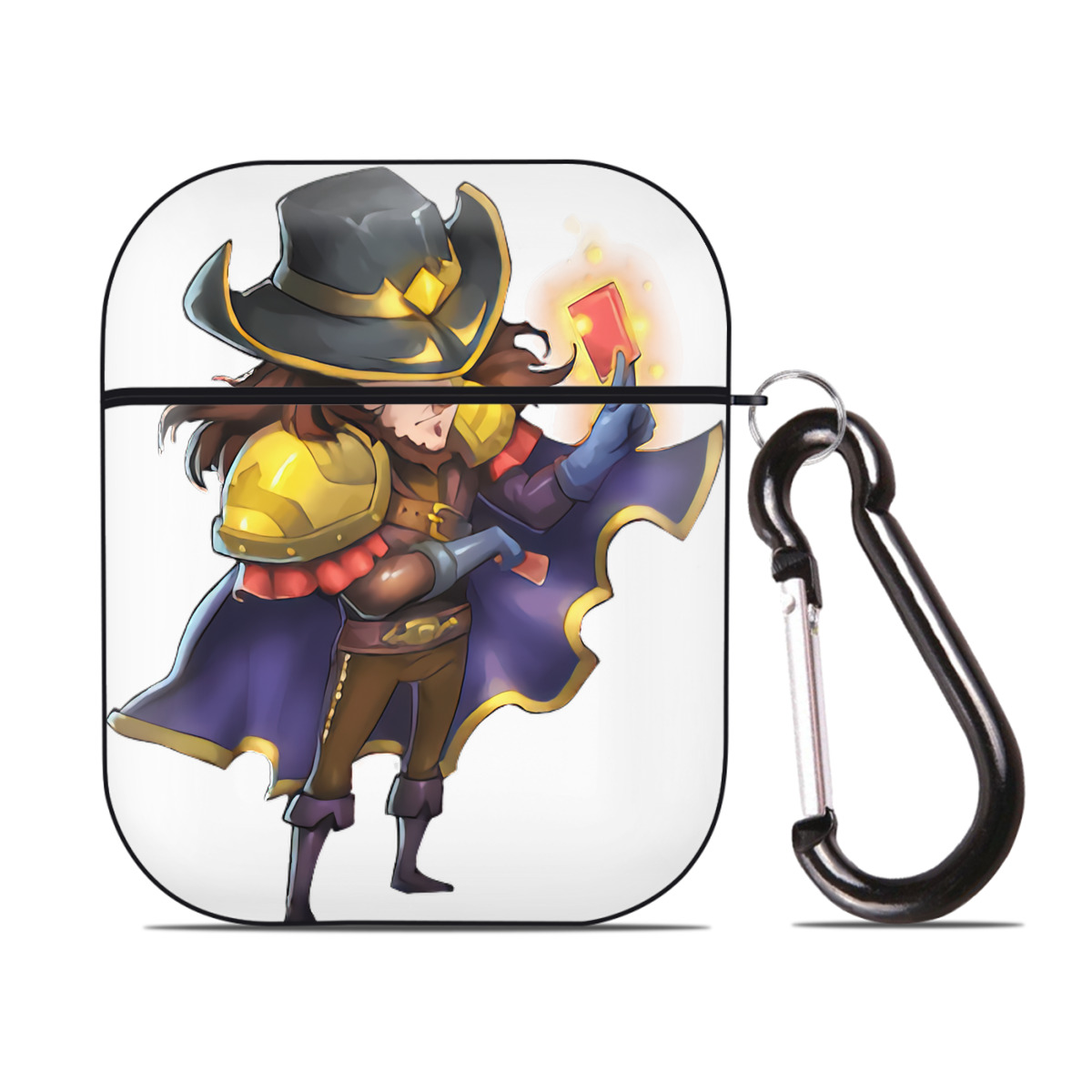 （画像用） リーグ・オブ・レジェンド League of Legends LOL AirPods 第2世代保護ケース ハードシェル ブラック 耐衝撃・防指紋・カラビナ付き