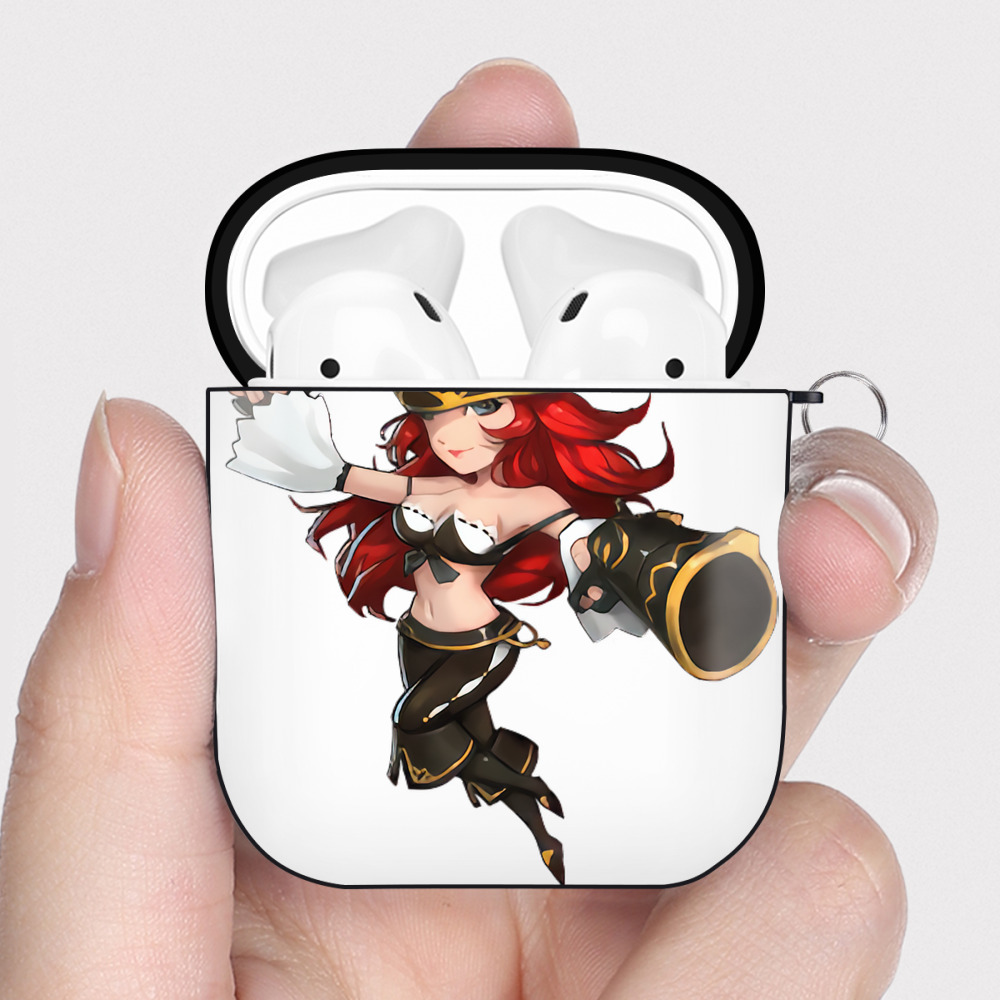 （画像用） リーグ・オブ・レジェンド League of Legends LOL AirPods 第2世代保護ケース ハードシェル ブラック 耐衝撃・防指紋・カラビナ付き