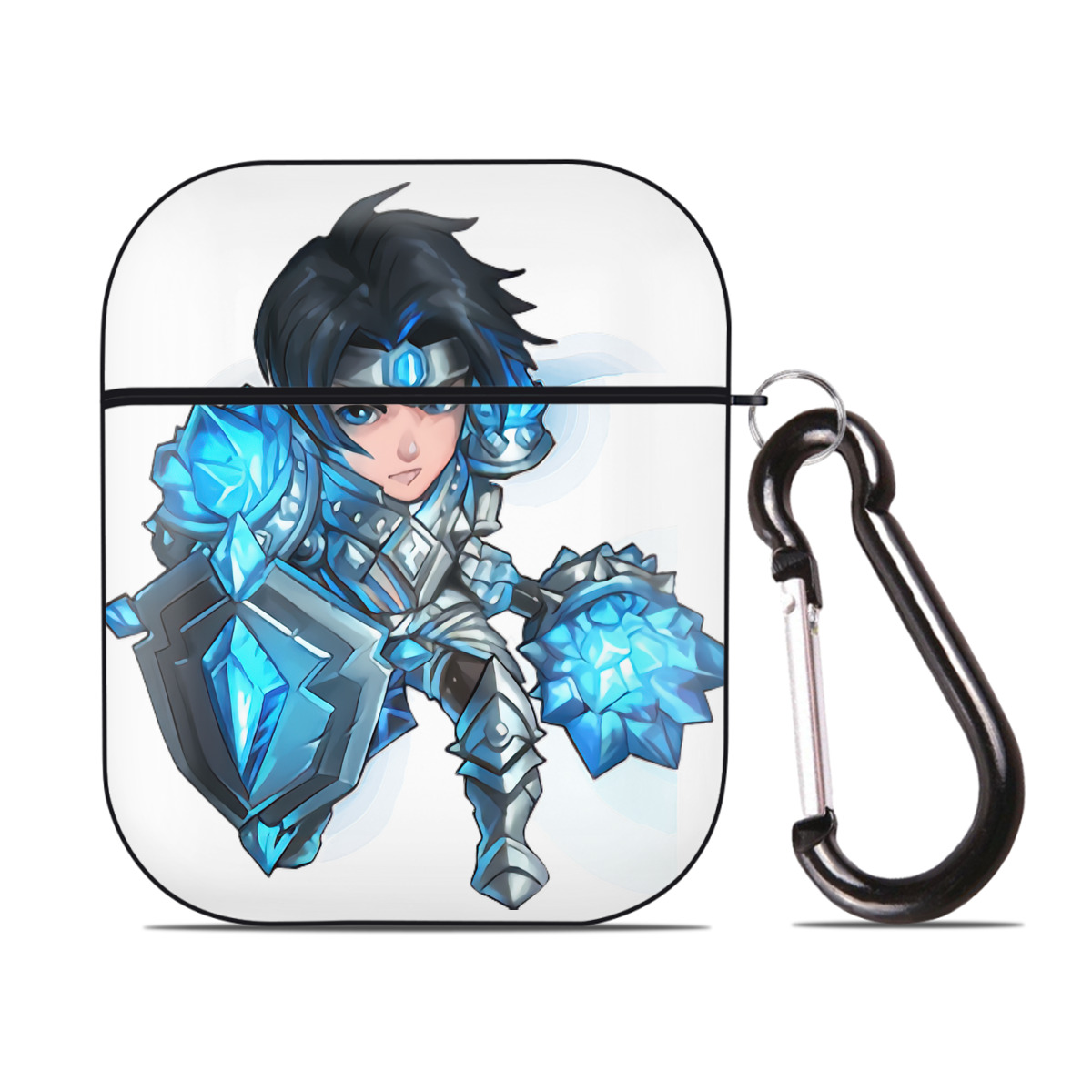 （画像用） リーグ・オブ・レジェンド League of Legends LOL AirPods 第2世代保護ケース ハードシェル ブラック 耐衝撃・防指紋・カラビナ付き