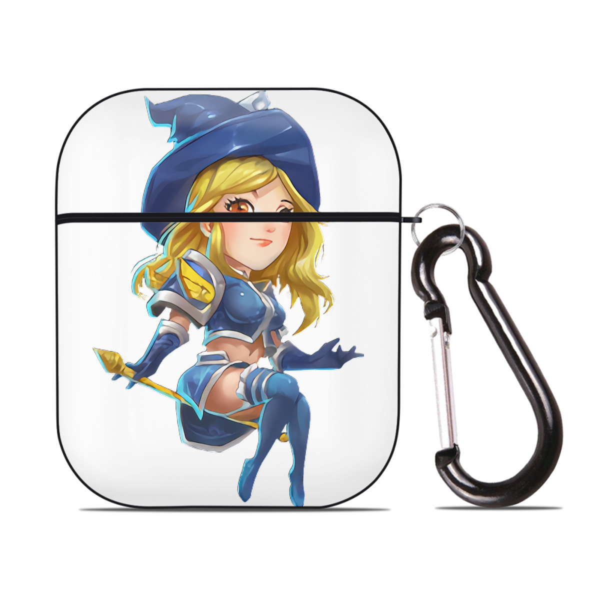 （画像用） リーグ・オブ・レジェンド League of Legends LOL AirPods 第2世代保護ケース ハードシェル ブラック 耐衝撃・防指紋・カラビナ付き