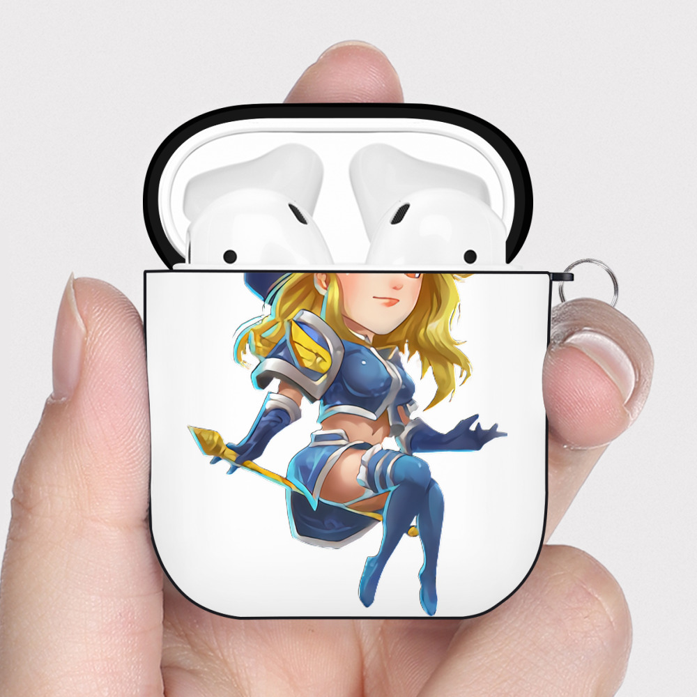 （画像用） リーグ・オブ・レジェンド League of Legends LOL AirPods 第2世代保護ケース ハードシェル ブラック 耐衝撃・防指紋・カラビナ付き