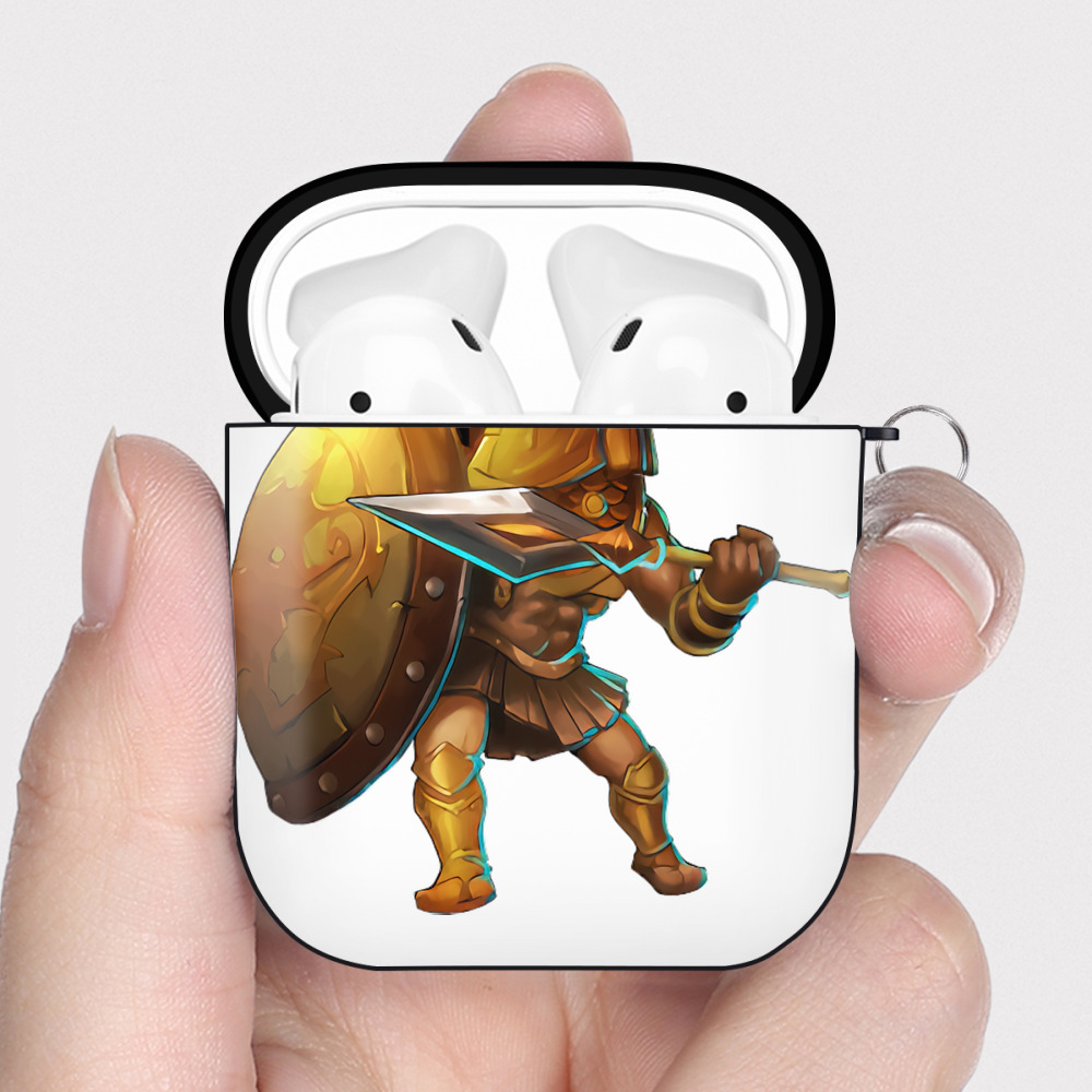 （画像用） リーグ・オブ・レジェンド League of Legends LOL AirPods 第2世代保護ケース ハードシェル ブラック 耐衝撃・防指紋・カラビナ付き
