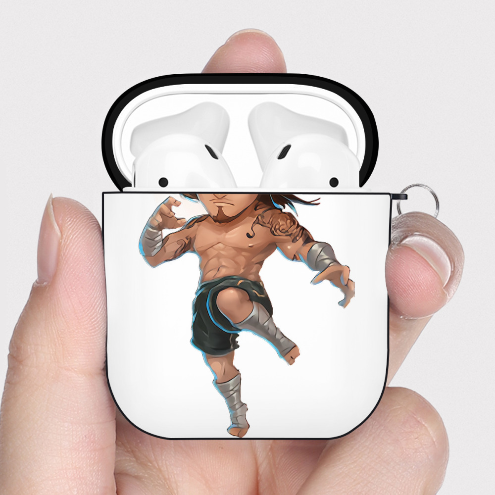 （画像用） リーグ・オブ・レジェンド League of Legends LOL AirPods 第2世代保護ケース ハードシェル ブラック 耐衝撃・防指紋・カラビナ付き