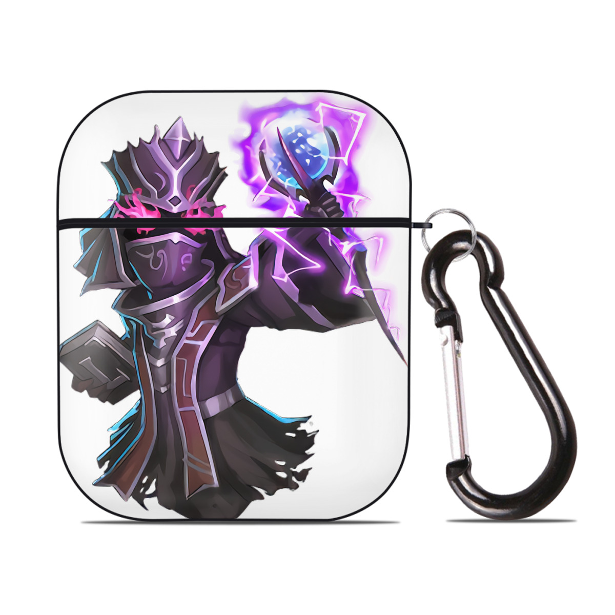 （画像用） リーグ・オブ・レジェンド League of Legends LOL AirPods 第2世代保護ケース ハードシェル ブラック 耐衝撃・防指紋・カラビナ付き