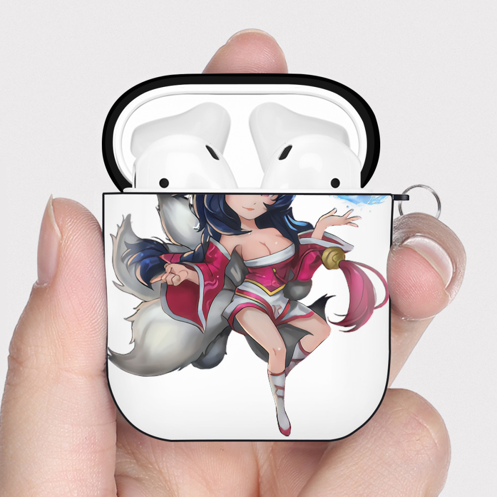 （画像用） リーグ・オブ・レジェンド League of Legends LOL AirPods 第2世代保護ケース ハードシェル ブラック 耐衝撃・防指紋・カラビナ付き
